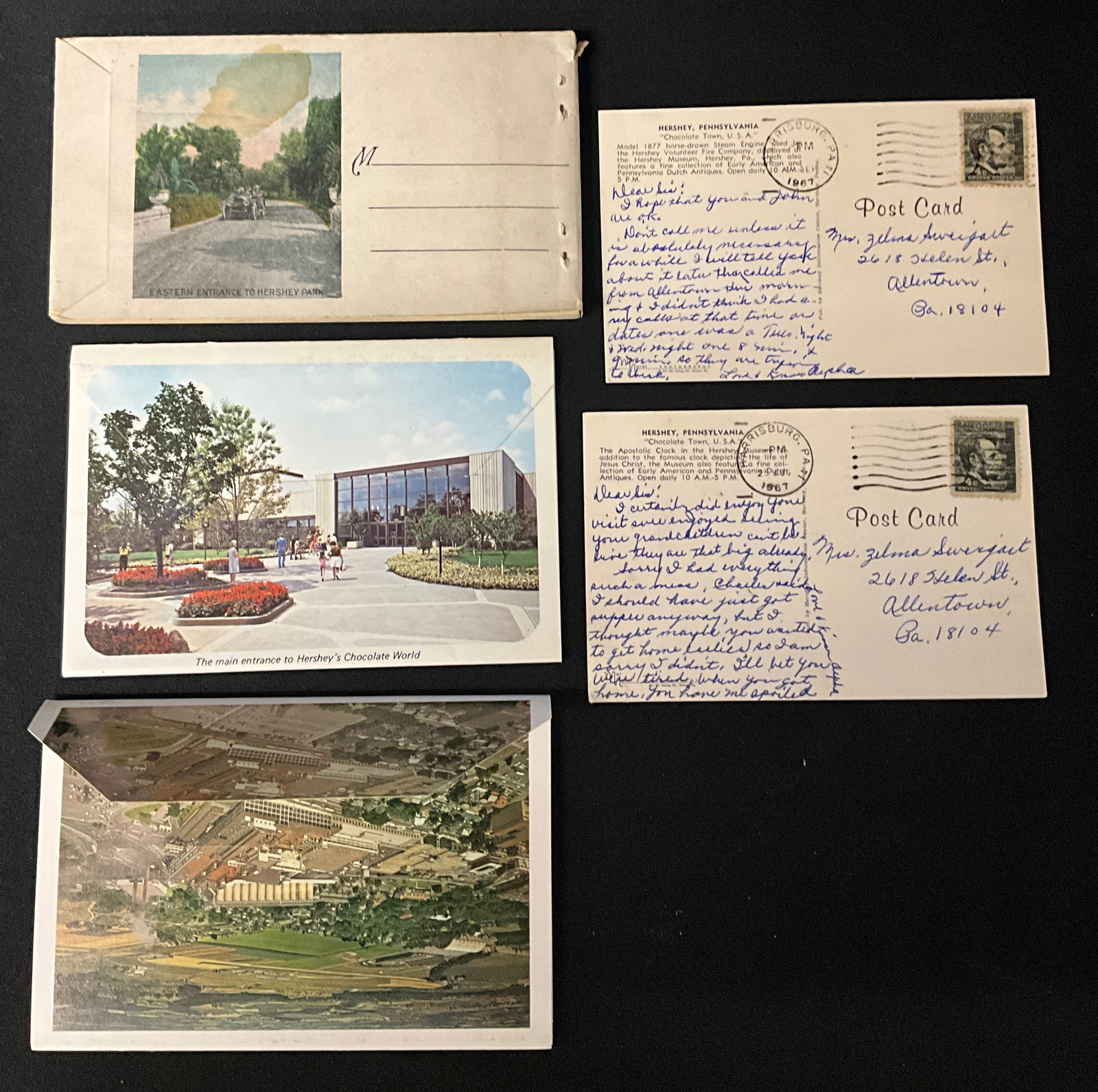 Collection of Vintage Hershey, PA Postcards and Souvenir View Booklet, Circa 1968 - 5