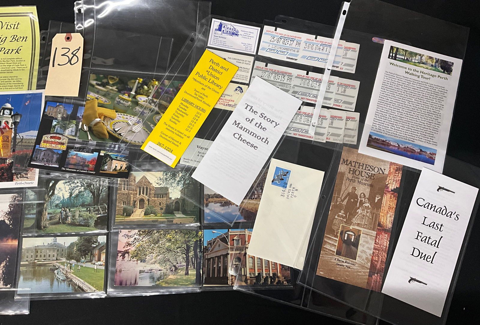 Vintage Postcards and Paper Ephemera Collection related to Perth, Ontario History - 2