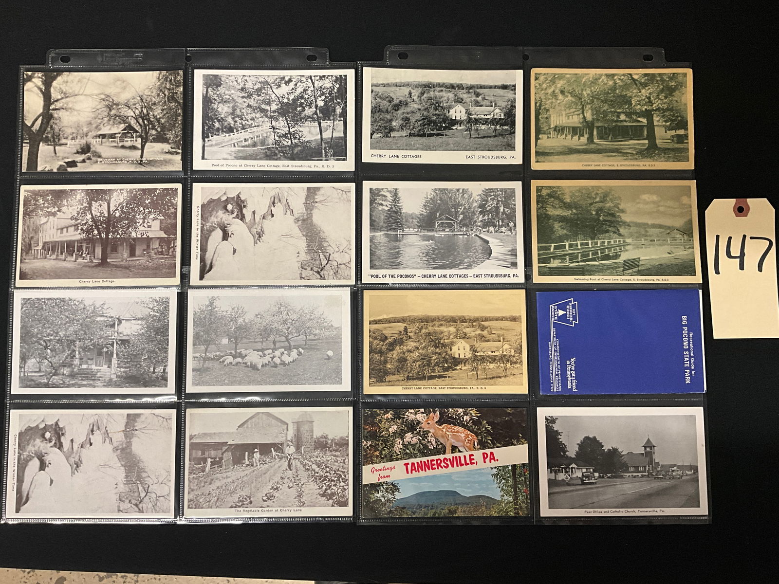 Vintage Postcards of Cherry Lane Cottages and Tannersville, Pocono Mountains, PA (1 of 3)