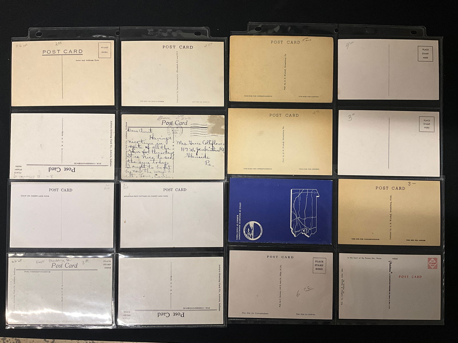 Vintage Postcards of Cherry Lane Cottages and Tannersville, Pocono Mountains, PA - 3