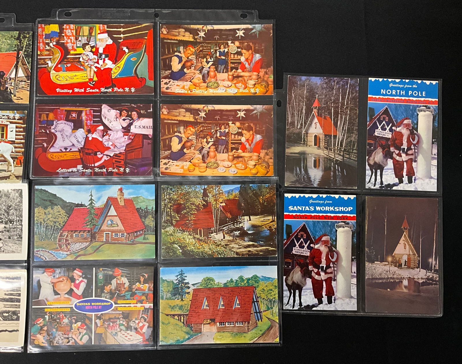 Vintage Postcards Collection Santa's Workshop North Pole New York Ephemera - 2