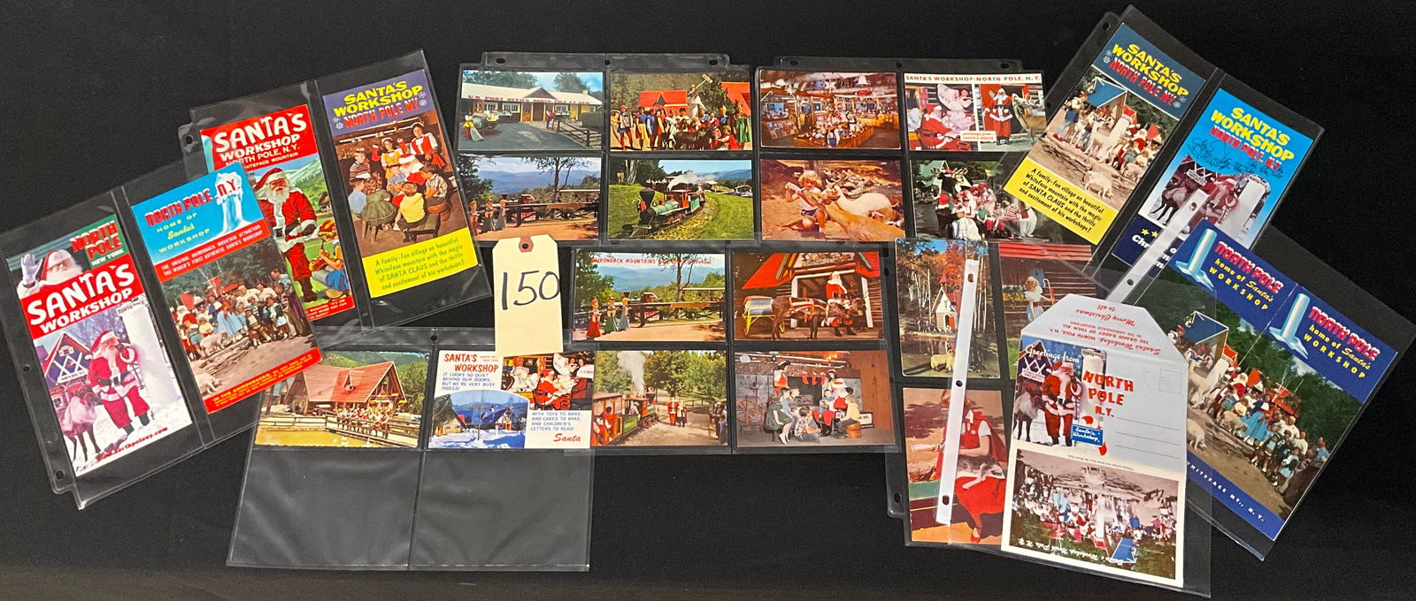 Santa's Workshop North Pole, N.Y. Vintage Postcards and Souvenir Ephemera Collection.: A substantial collection of vintage postcards and paper ephemera documenting the historic theme park, Santa's Workshop, located in North Pole, N.Y. (Wilmington, NY). The collection includes souvenir v