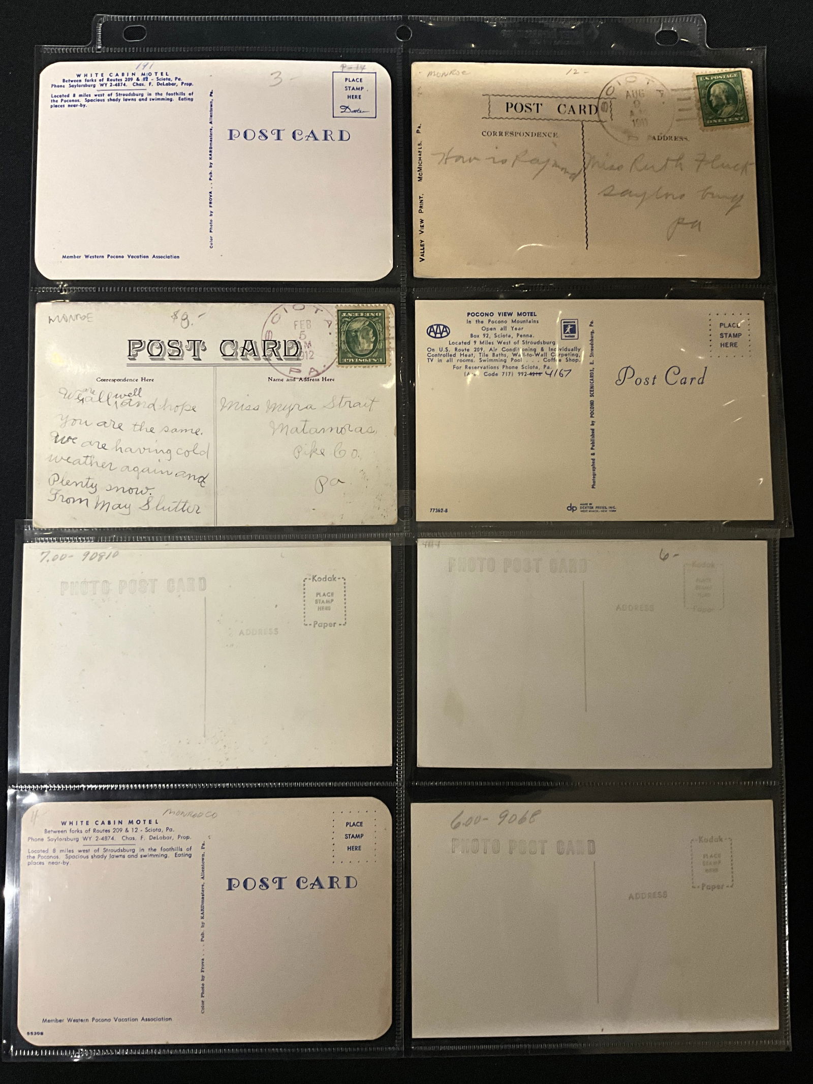 A Collection of Vintage Postcards and Paper Ephemera Featuring Sciota, Pennsylvania - 6