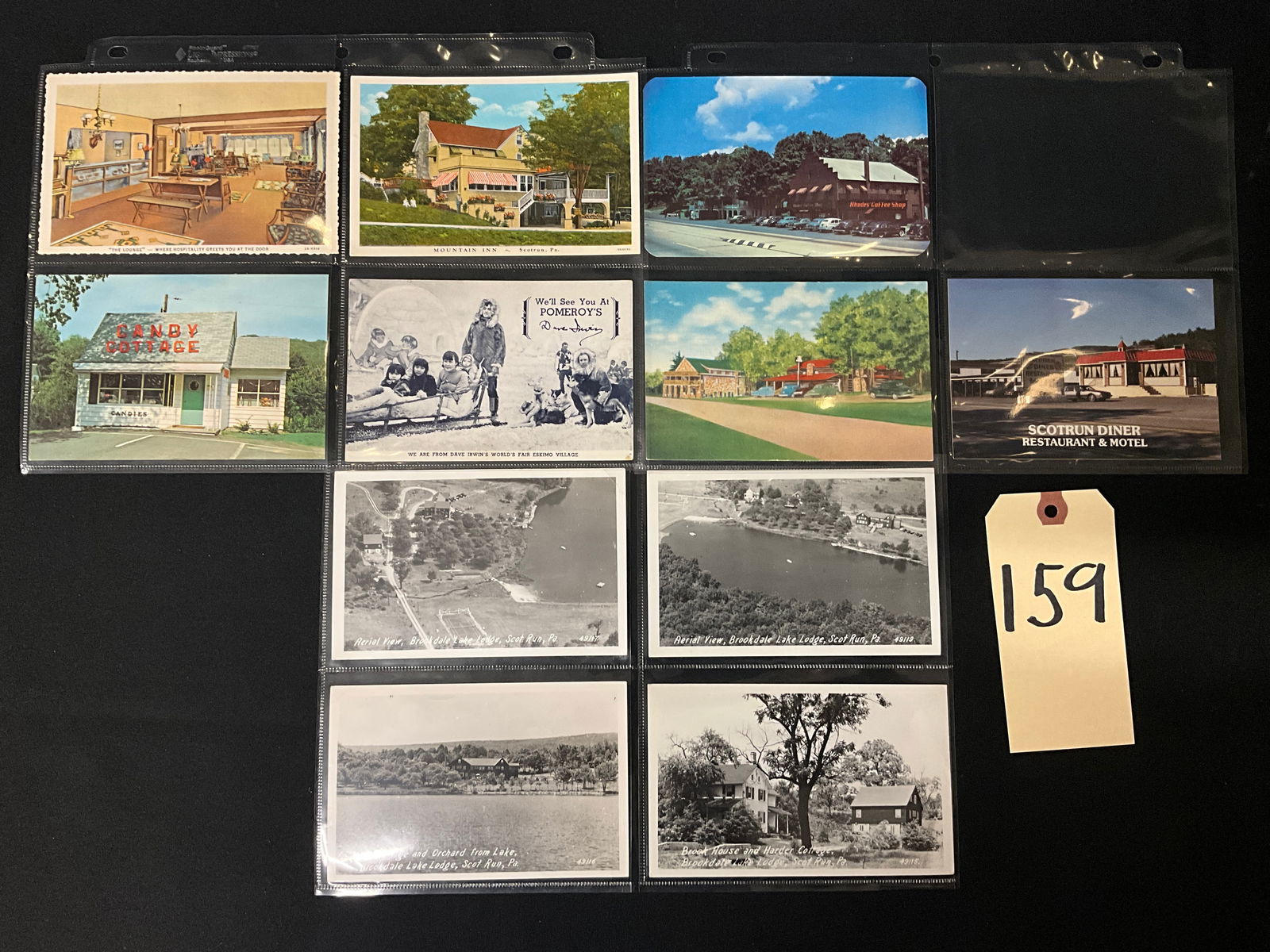 Pocono Mountains Pennsylvania Tourism Postcard Collection, 10 Items, 1937-1960s (1 of 2)