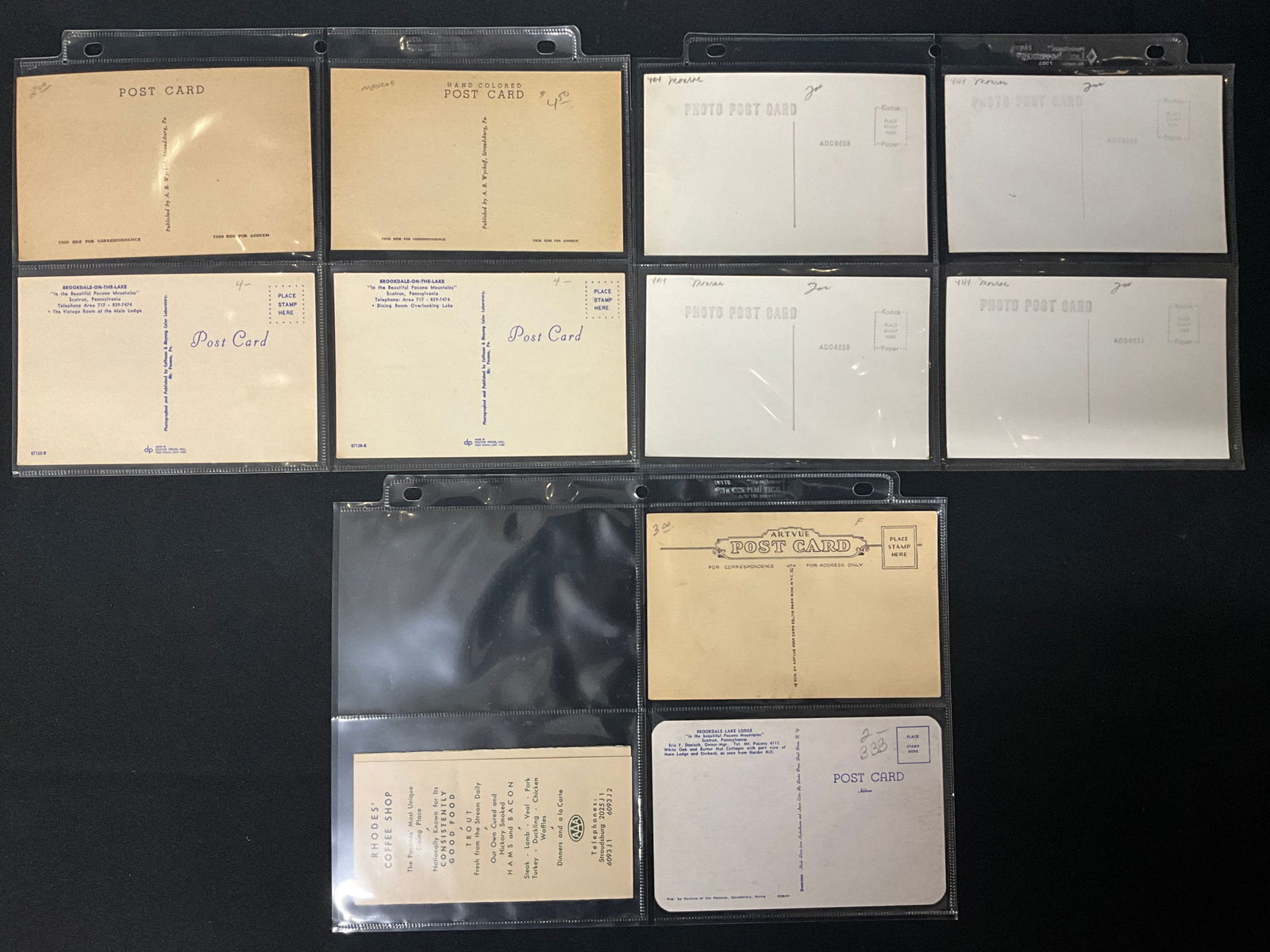 Scotrun, Pennsylvania Poconos Resort Culture, Vintage Postcard Collection (10), c. 1930s-1960s - 2