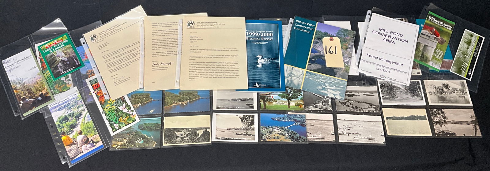 Rideau Lakes and Rideau Ferry Ontario Vintage Postcards and Paper Ephemera, 1935-2007: This collection of approximately 30 items documents the history of Rideau Ferry and the Rideau Lakes region from 1935 to 2007. The 16 postcards include real photo and color lithograph views of the