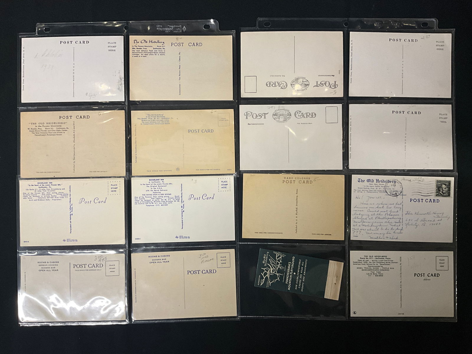 Old Heidelberg and Rhineland Inn Pocono Mountains Postcard and Ephemera Collection, 1933-1973 - 3