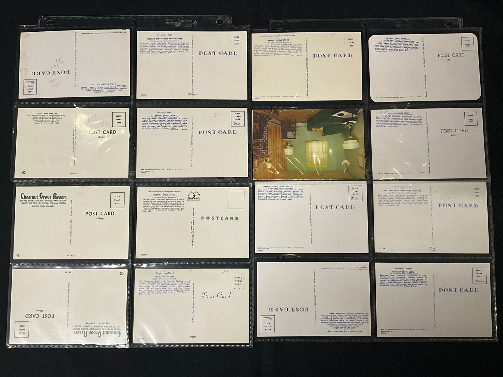 Swiftwater, PA Pocono Mountains Resort Postcards, Collection of 20, 1930s-1970s - 3