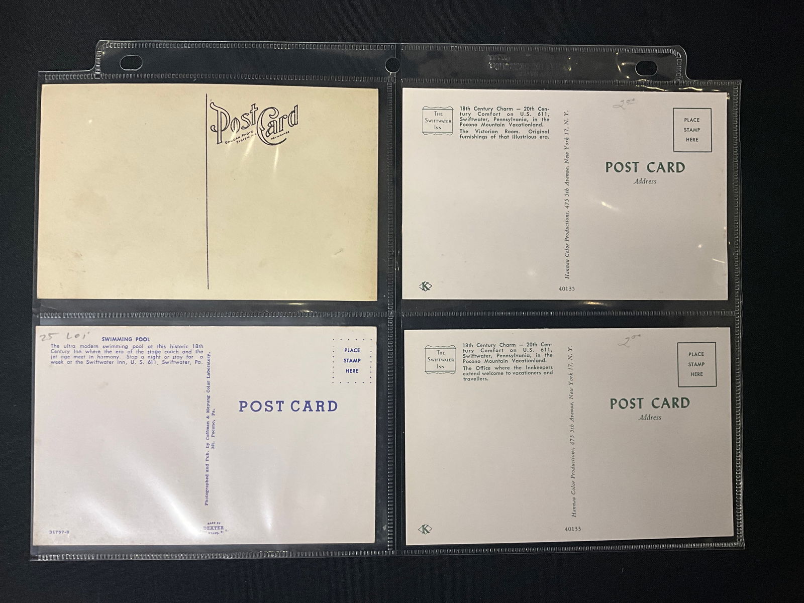 Swiftwater, PA Pocono Mountains Resort Postcards, Collection of 20, 1930s-1970s - 5