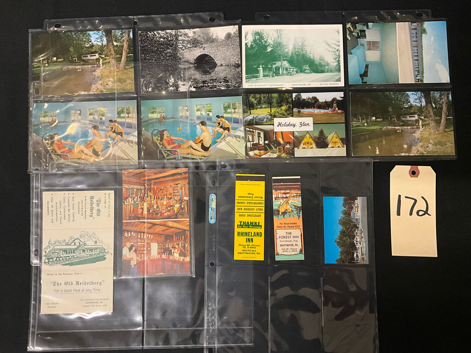 Pocono Mountains Tourism Ephemera, Postcards and Matchbook Covers, c. 1910-1970 (1 of 2)