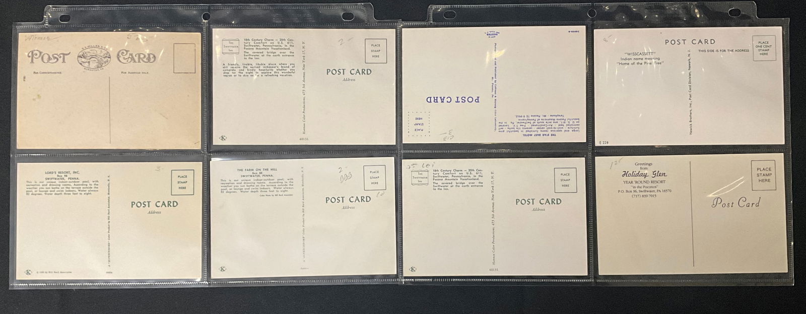 Pocono Mountains Tourism Ephemera, Postcards and Matchbook Covers, c. 1910-1970 - 2