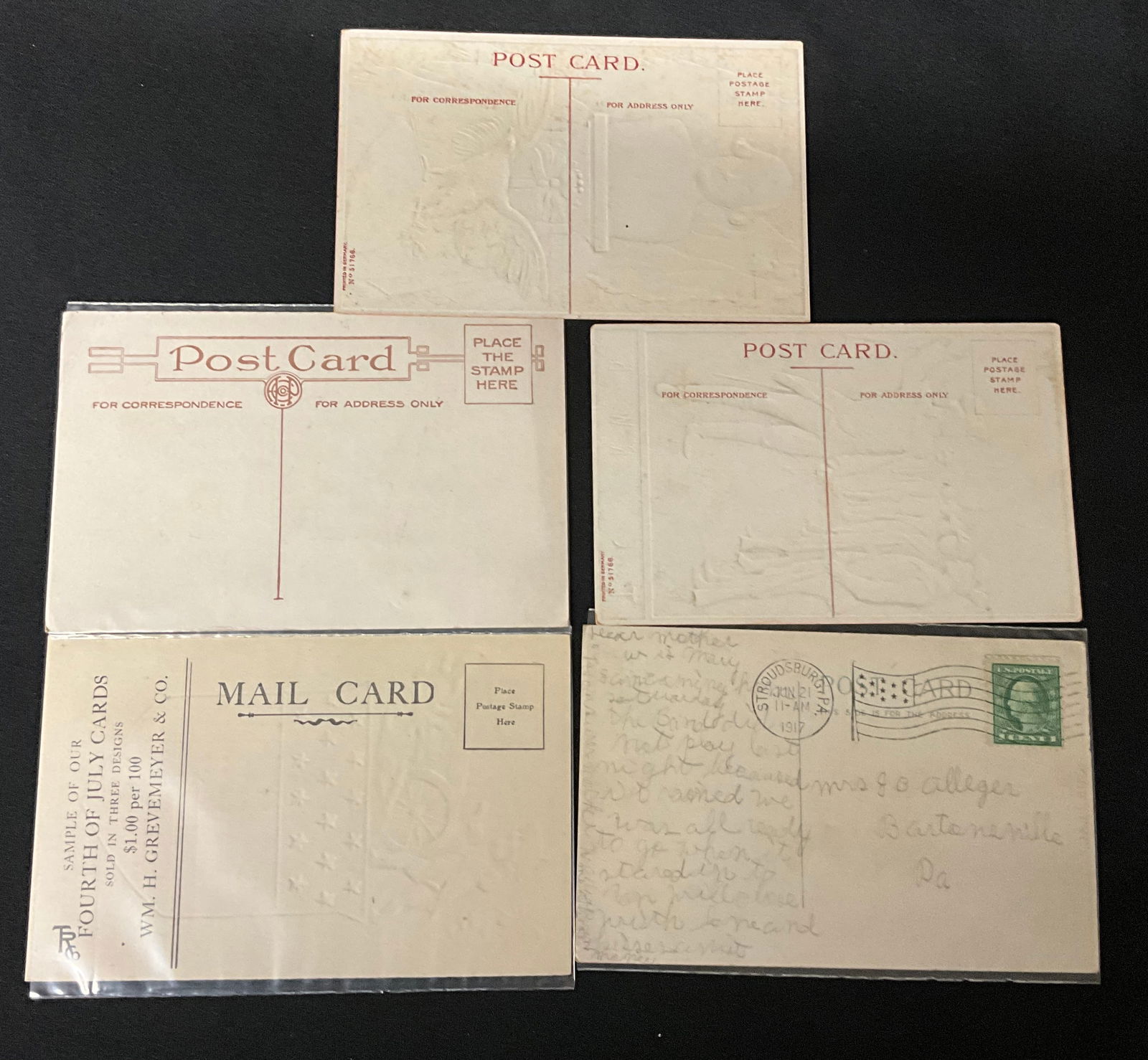 Patriotic and Holiday Postcard Collection, 1908-1917 - 7