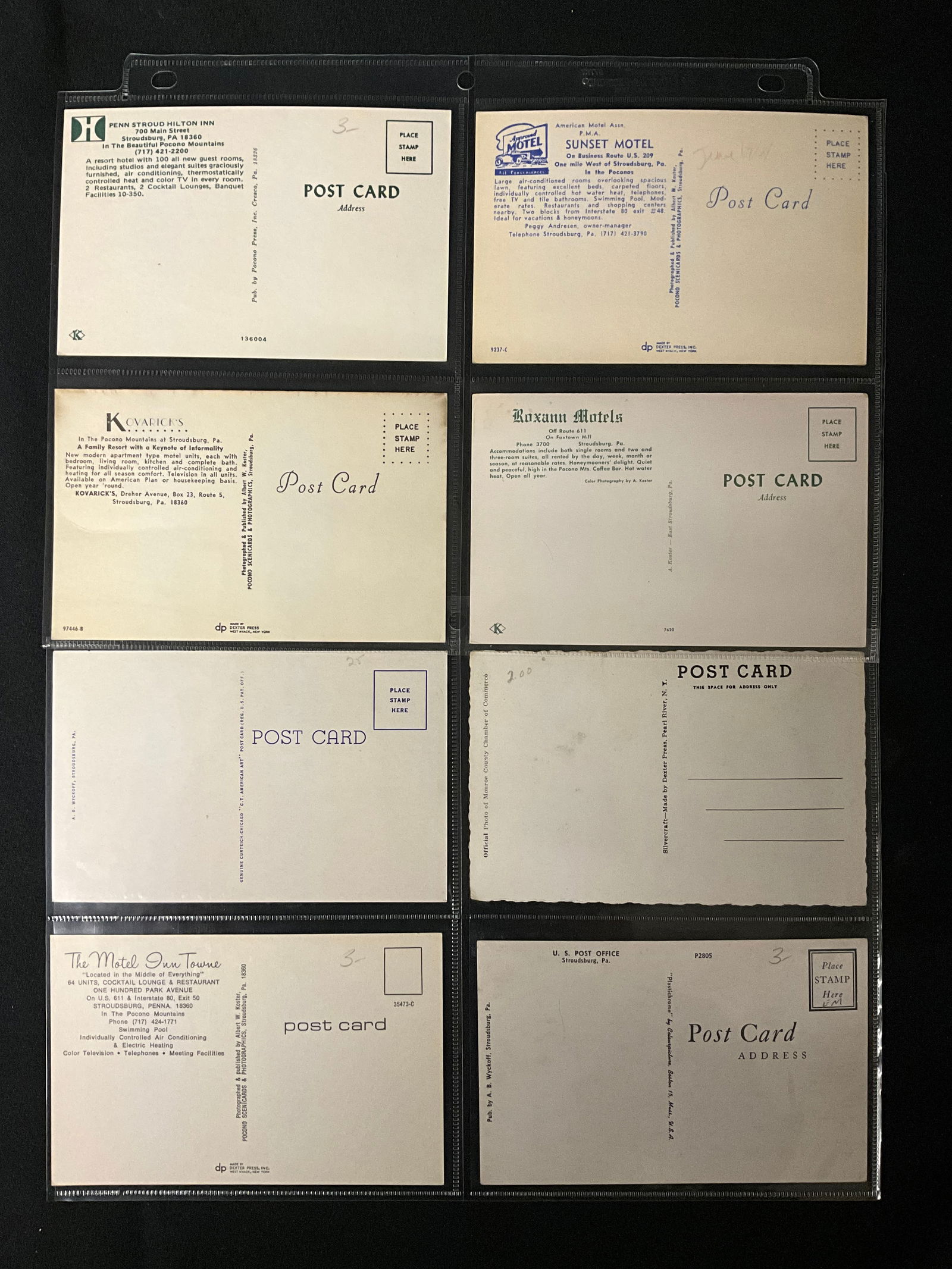 Stroudsburg and Pocono Mountains, PA, Vintage Postcard and Ephemera Collection, 1906�1970s - 3