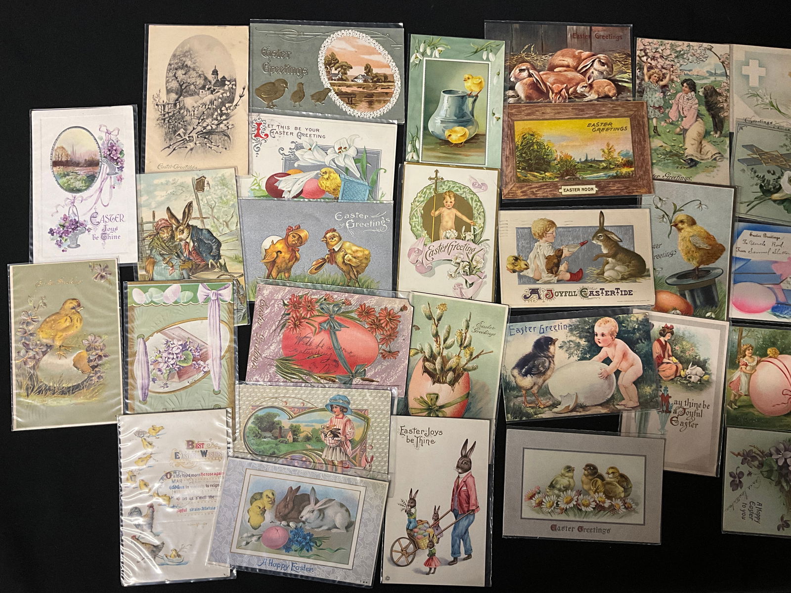 Golden Age Easter Greetings Embossed Postcard Collection, 1908-1914 - 3