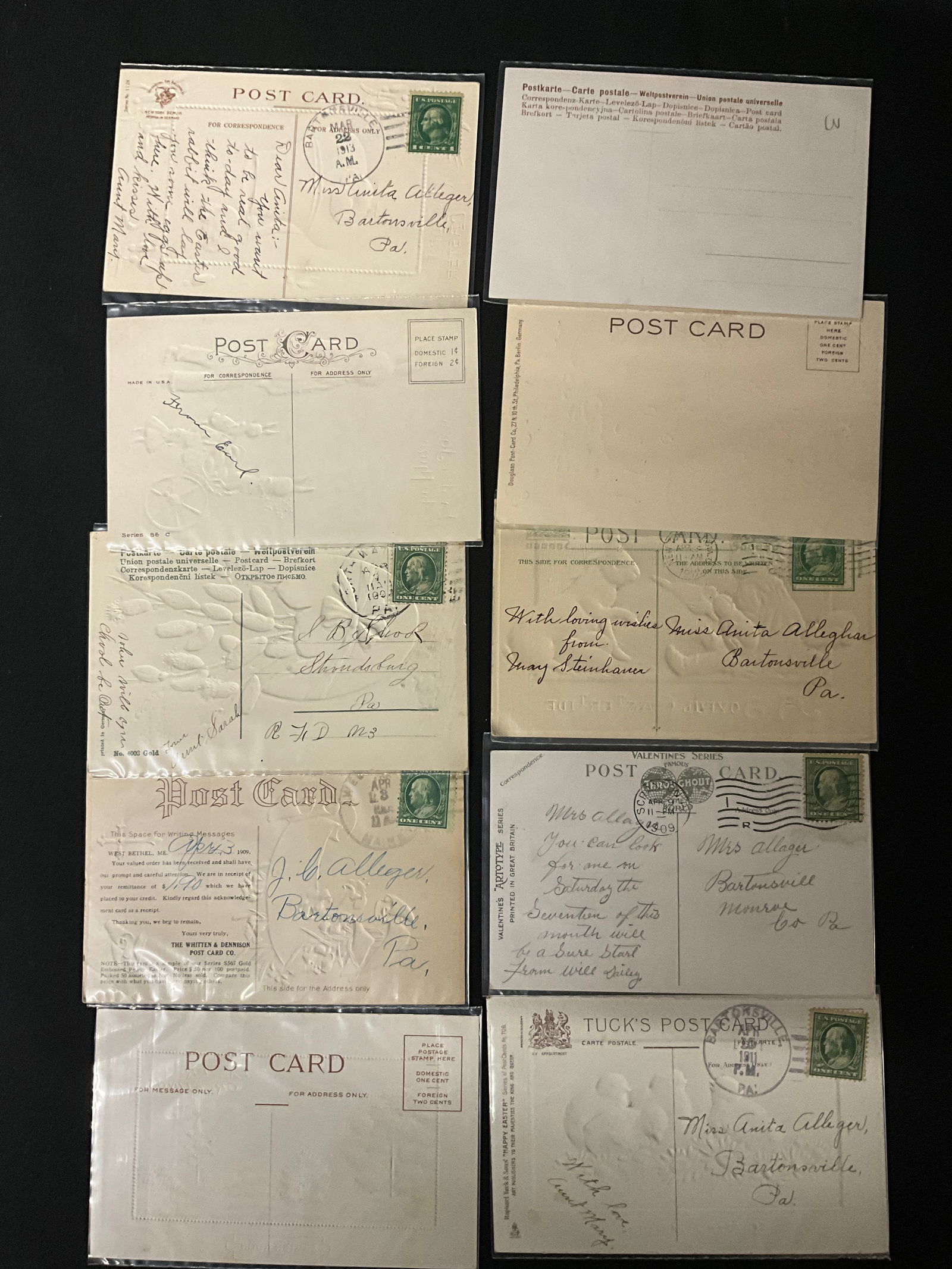 Golden Age Easter Greetings Embossed Postcard Collection, 1908-1914 - 5