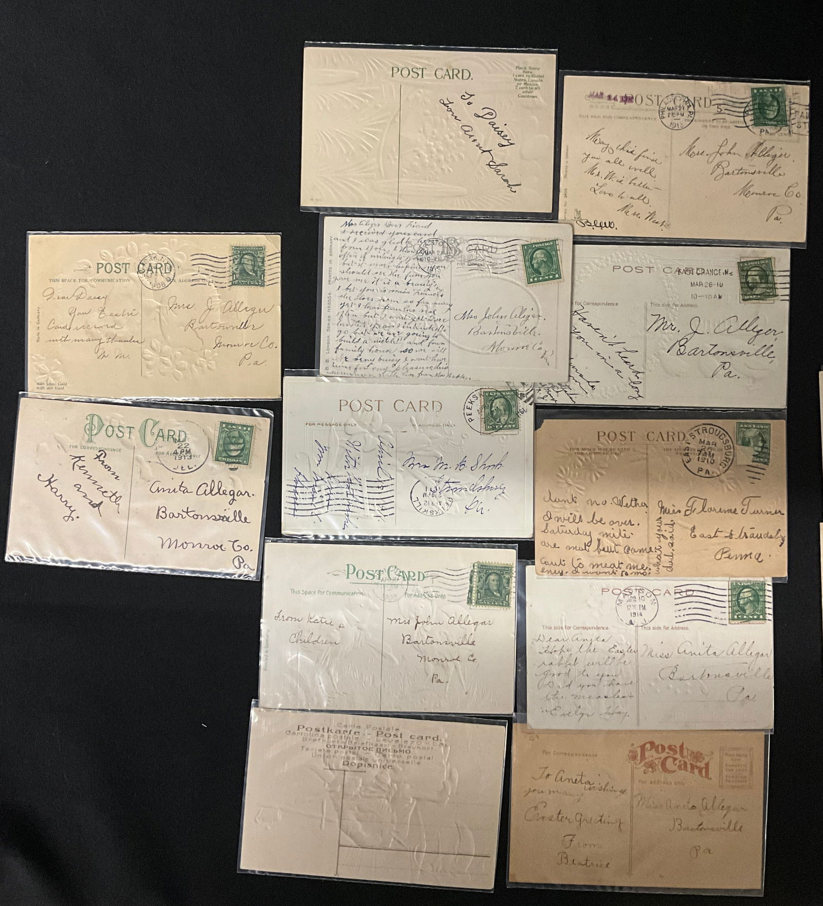 Golden Age Easter Greetings Embossed Postcard Collection, 1908-1914 - 6