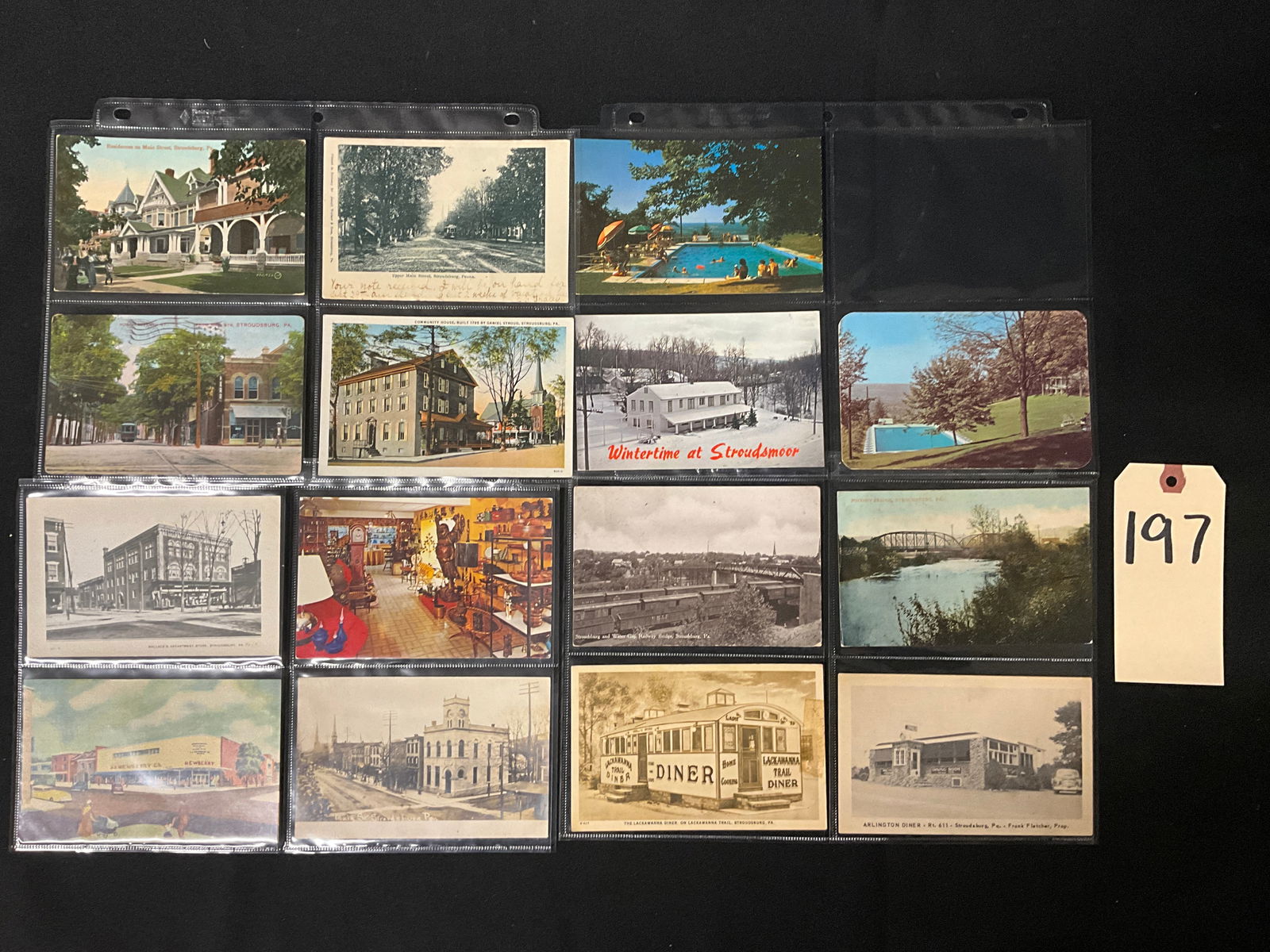 Stroudsburg, Pennsylvania, Vintage Postcard Collection, 1905-1955: This collection consists of fifteen printed and photo-based postcards of Stroudsburg, Pennsylvania, dating between 1905 and 1955. Featured publishers include Joseph Gottschalk, Curt Teich and Co.,