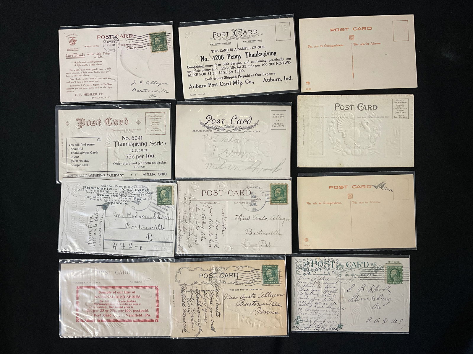 Thanksgiving Holiday, Vintage Postcard Collection, 1907-1915 - 3