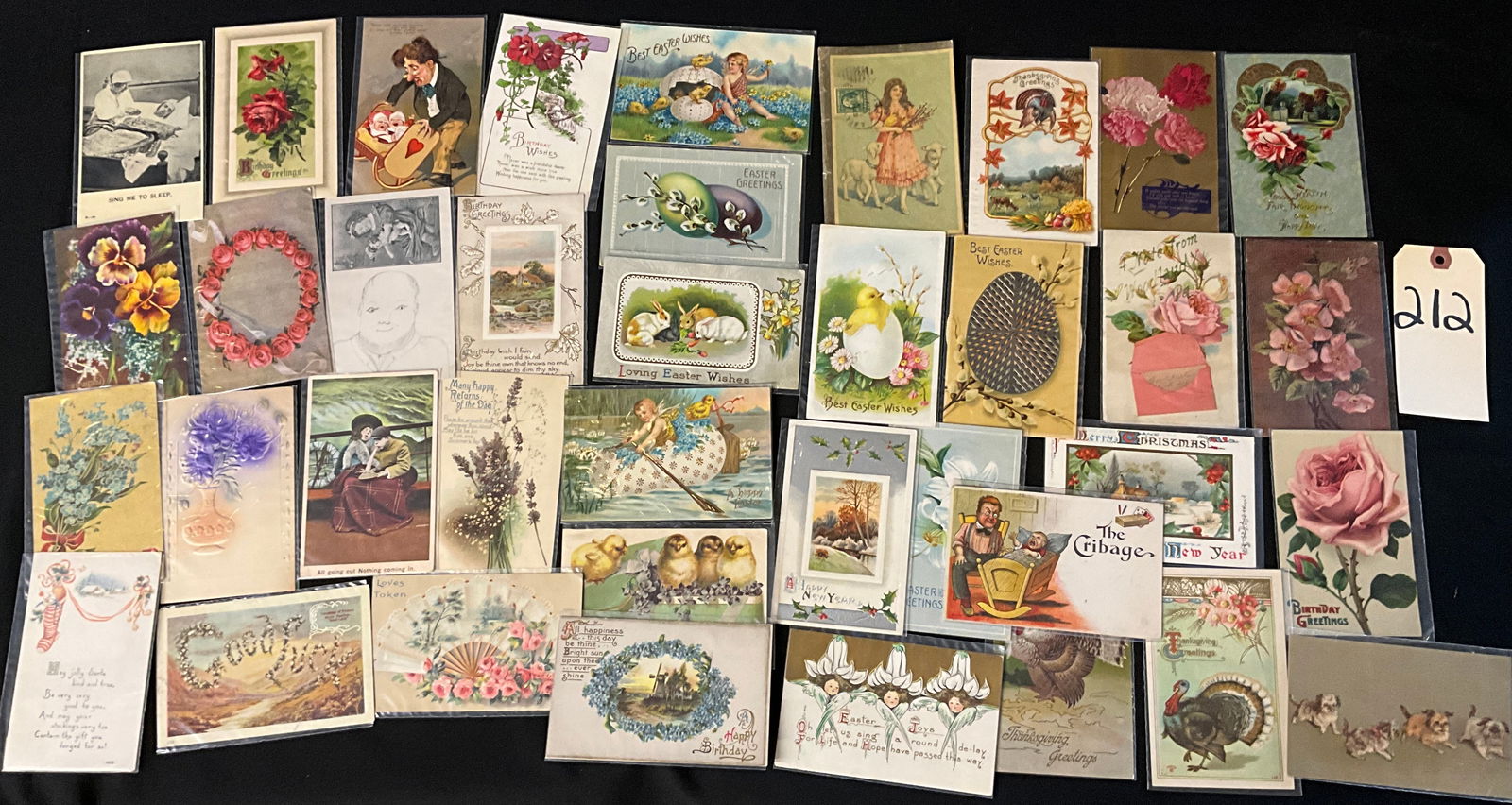 Golden Age Holiday and Greeting Postcard Collection, 42 Pieces, 1906-1915 (1 of 5)