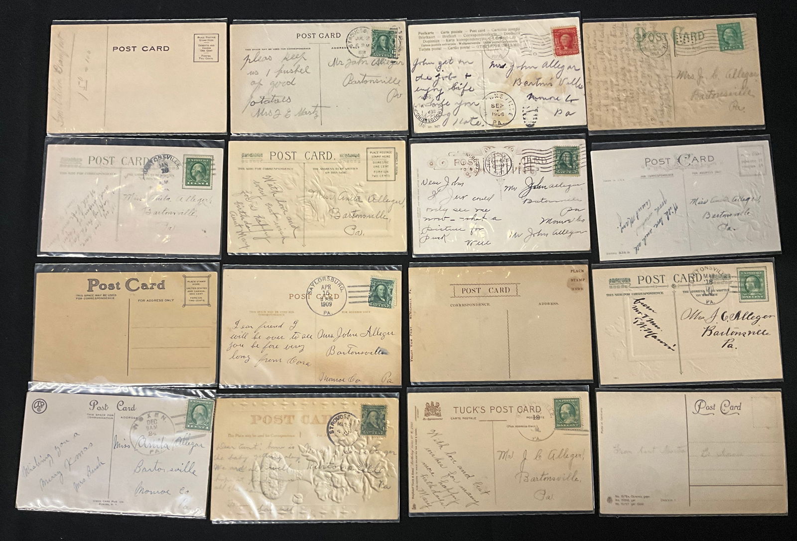 Golden Age Holiday and Greeting Postcard Collection, 42 Pieces, 1906-1915 - 4