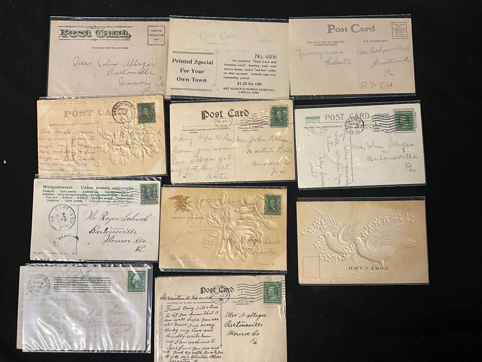 Early 20th Century Greeting and Comic Postcard Collection, 1907-1917 - 5