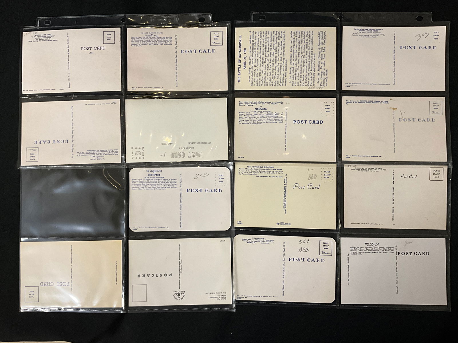 Vintage Post Cards and Paper Ephemera: Pocono Mountains and Delaware Water Gap Collection - 2