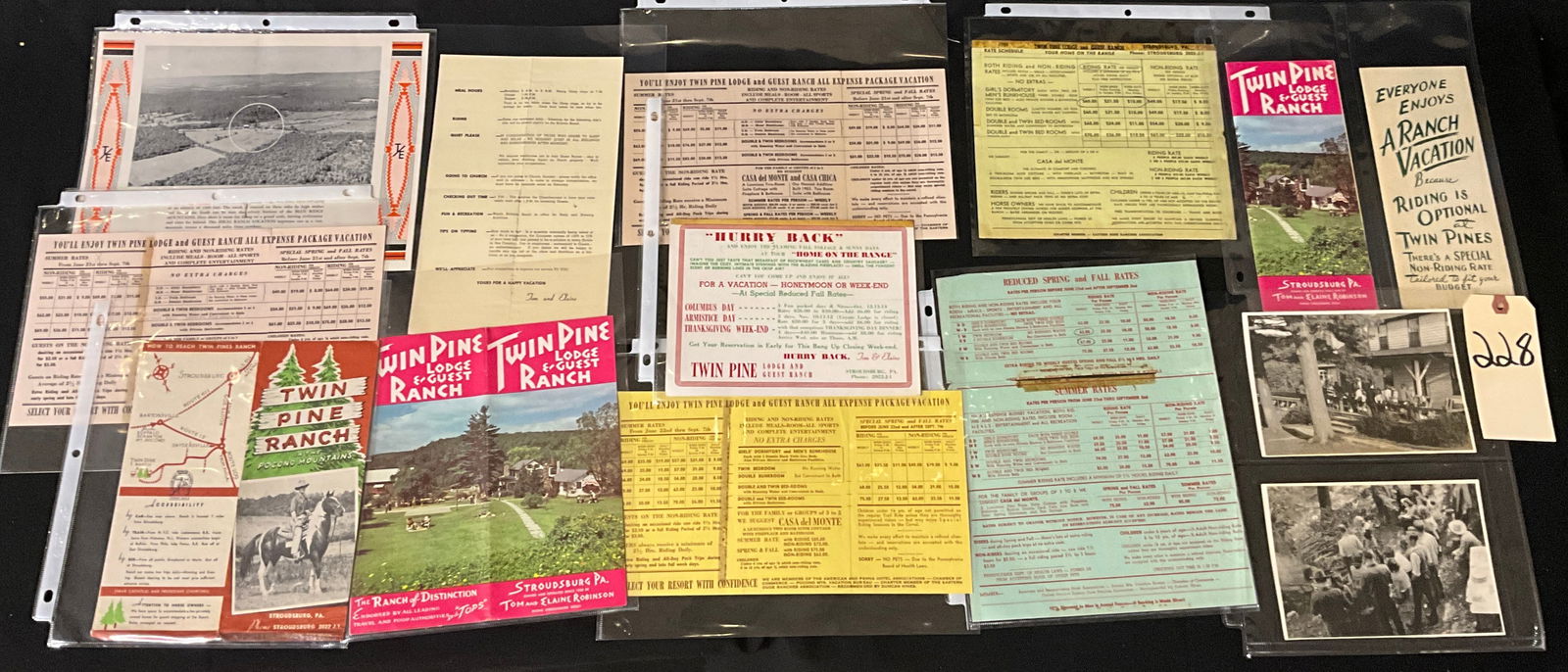 Twin Pine Lodge and Guest Ranch Poconos Ephemera Archive, 1950-1953 (1 of 4)