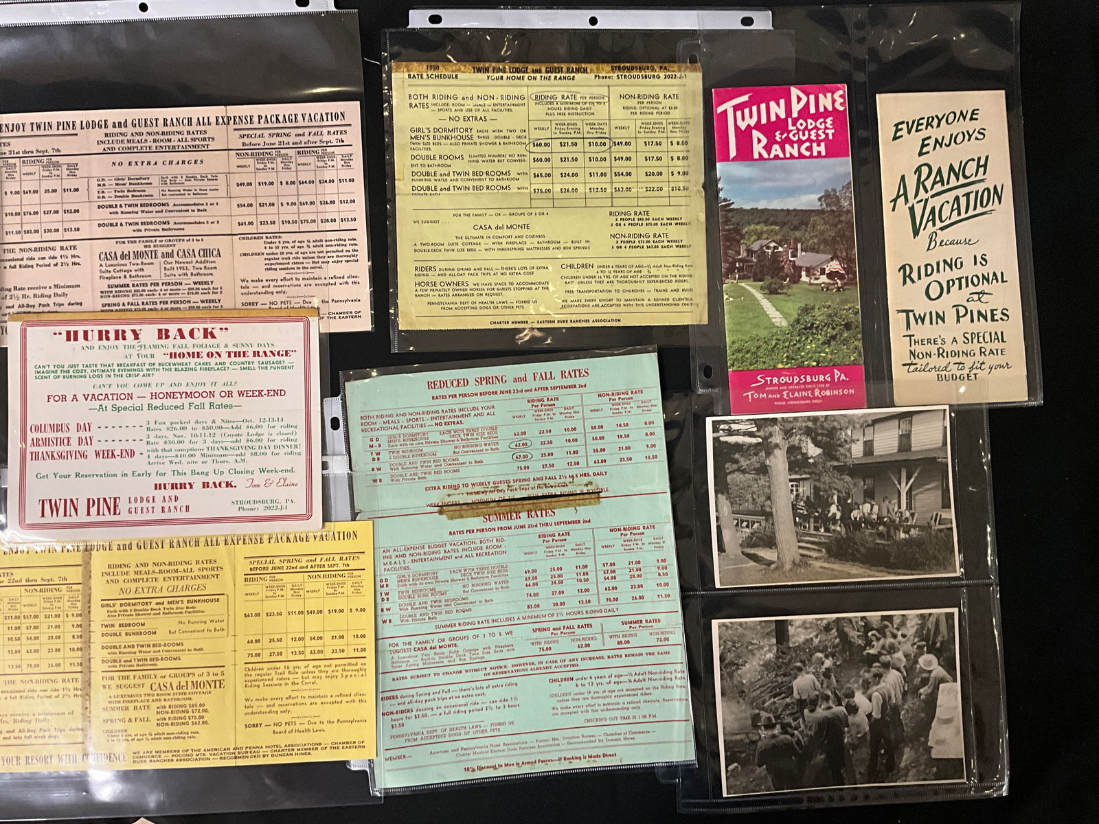 Twin Pine Lodge and Guest Ranch Poconos Ephemera Archive, 1950-1953 - 2