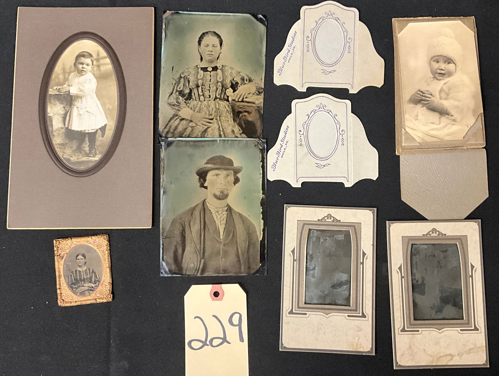 A Collection of Vintage Daguerreotypes Tintypes and Post Cards (1 of 3)