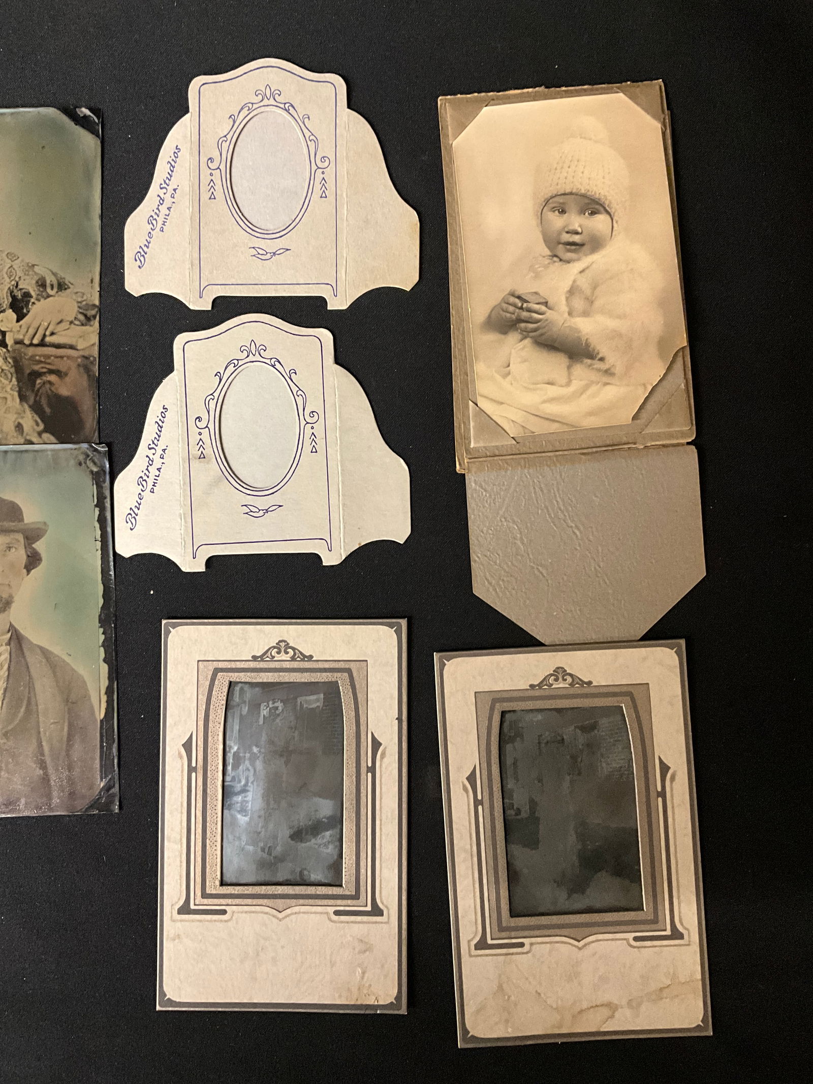 A Collection of Vintage Daguerreotypes Tintypes and Post Cards - 2
