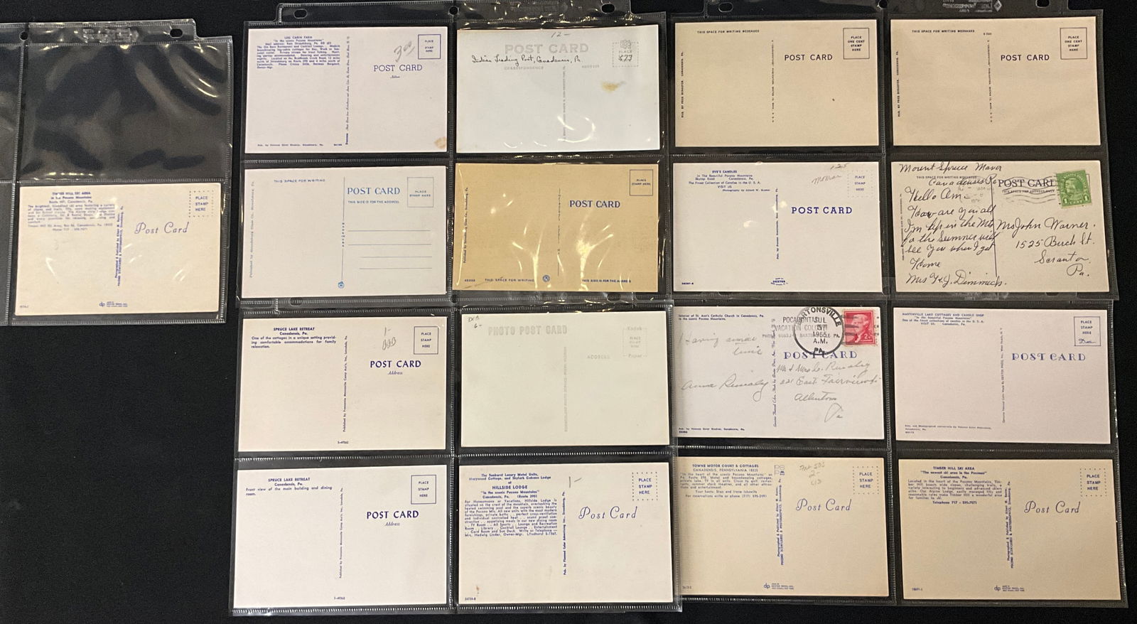 Pocono Mountains and Canadensis Pennsylvania Vintage Postcard Collection, - 3