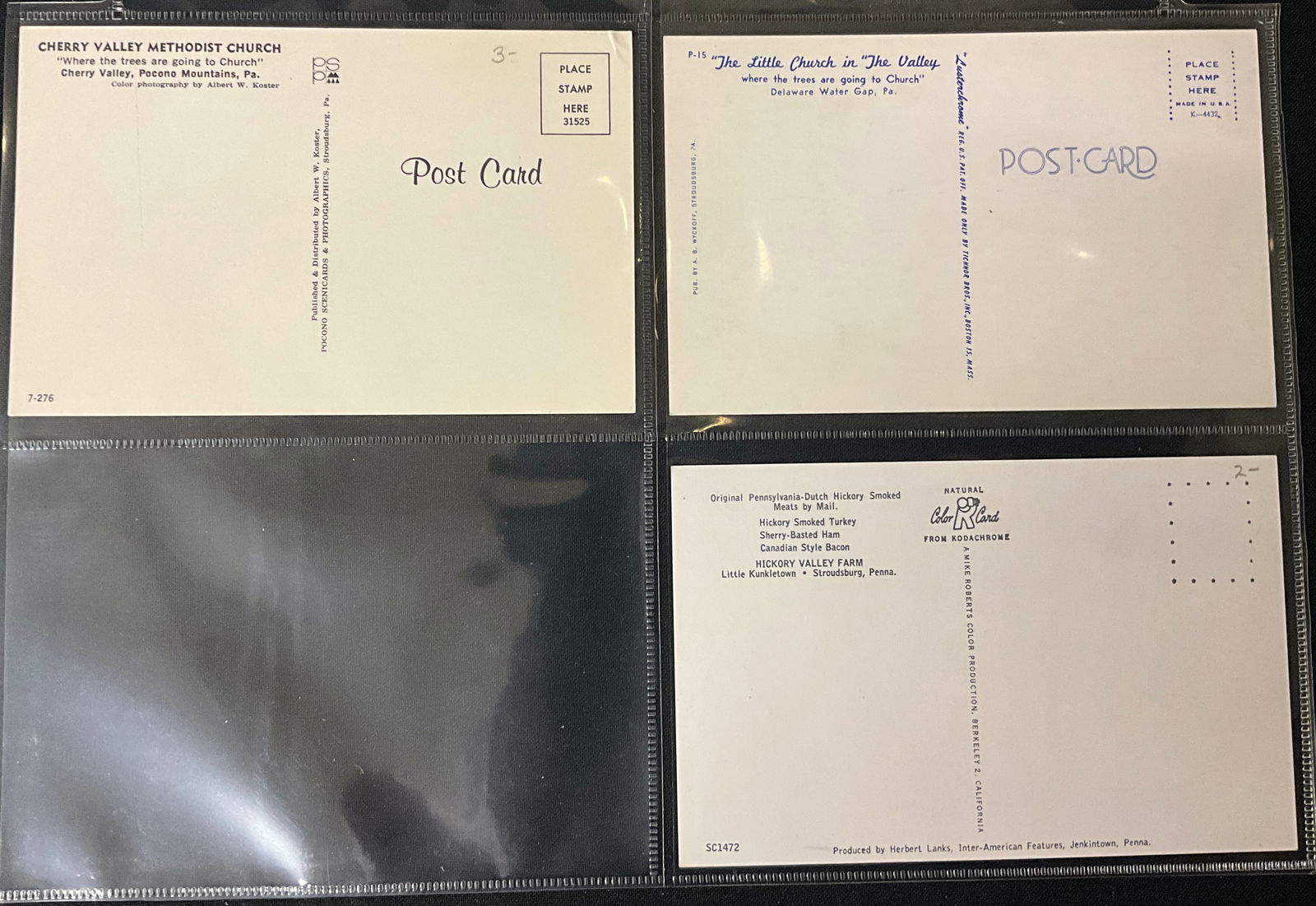 Pocono Mountains, PA Cherry Valley and Cresco, Vintage Postcard Lot, 1950s-1960s - 6