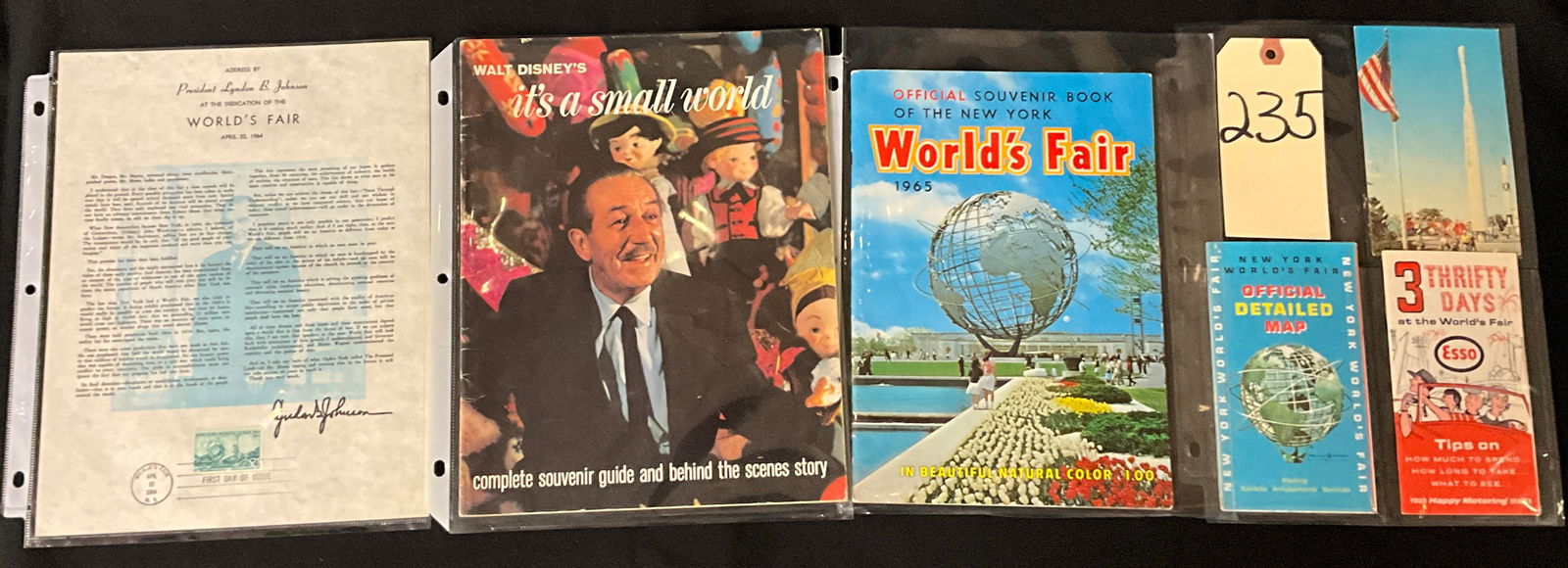 President Lyndon B. Johnson Dedication Speech First Day Cover Broadside, 1964: This commemorative broadside features the full text of President Lyndon B. Johnson's address at the dedication of the New York World's Fair on April 22, 1964. It includes a printed facsimile
