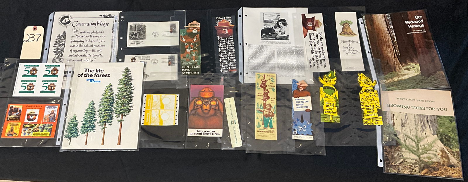 Smokey Bear and Woodsy Owl Forestry Conservation Ephemera Collection, 1950s-1994 (1 of 4)