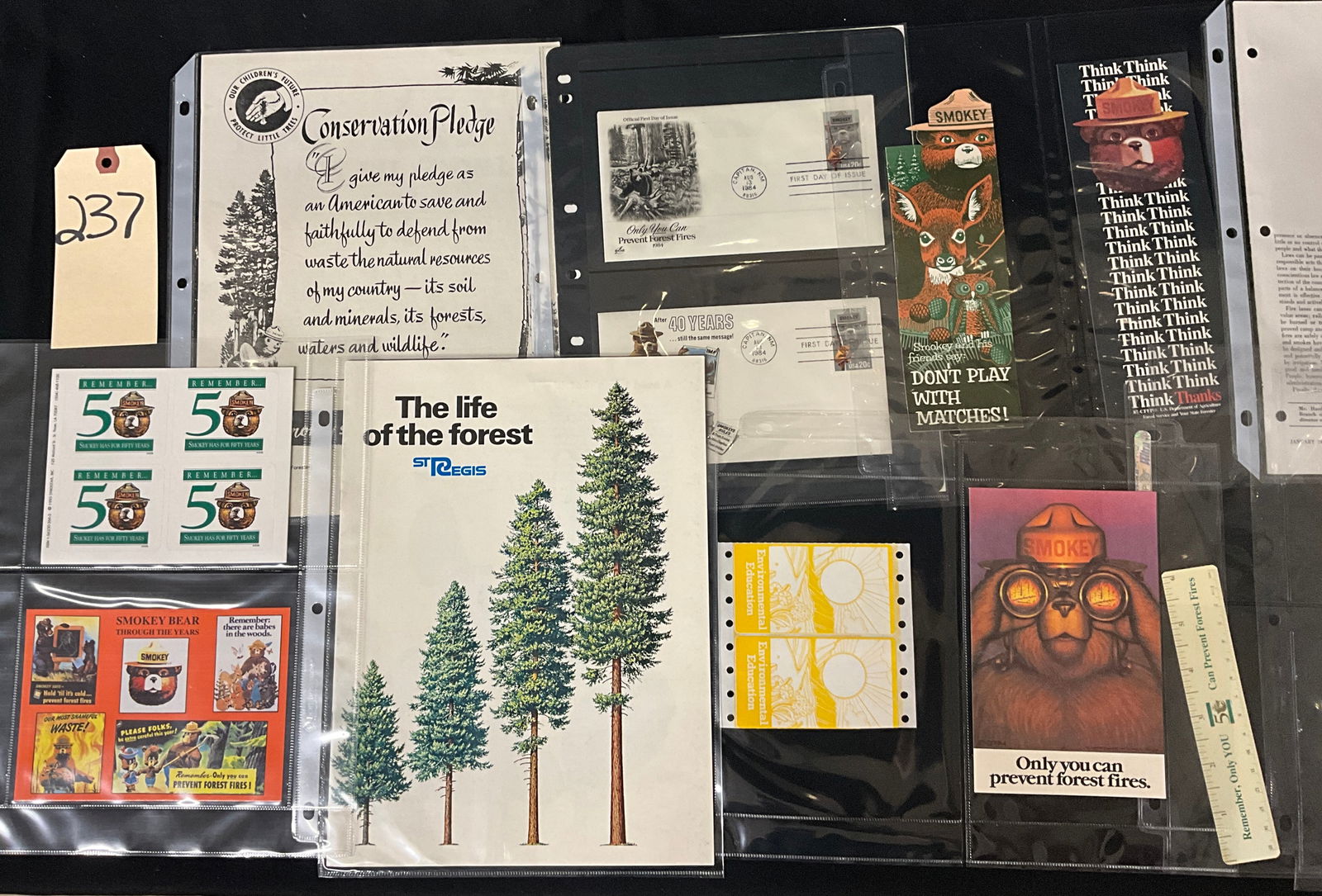 Smokey Bear and Woodsy Owl Forestry Conservation Ephemera Collection, 1950s-1994 - 3