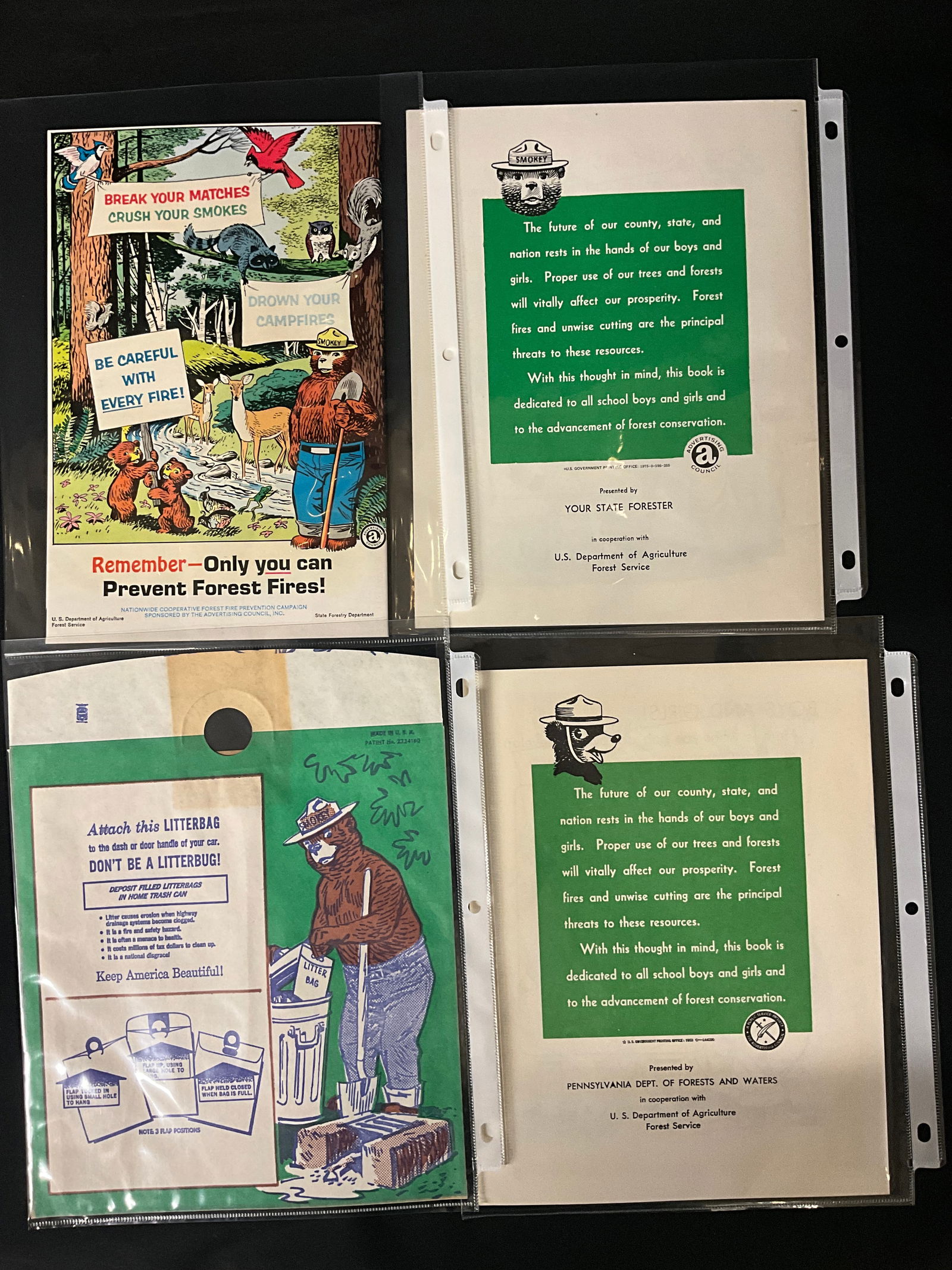 Smokey Bear and Woodsy Owl Forest Service Ephemera Collection, c. 1950s-2000s - 4