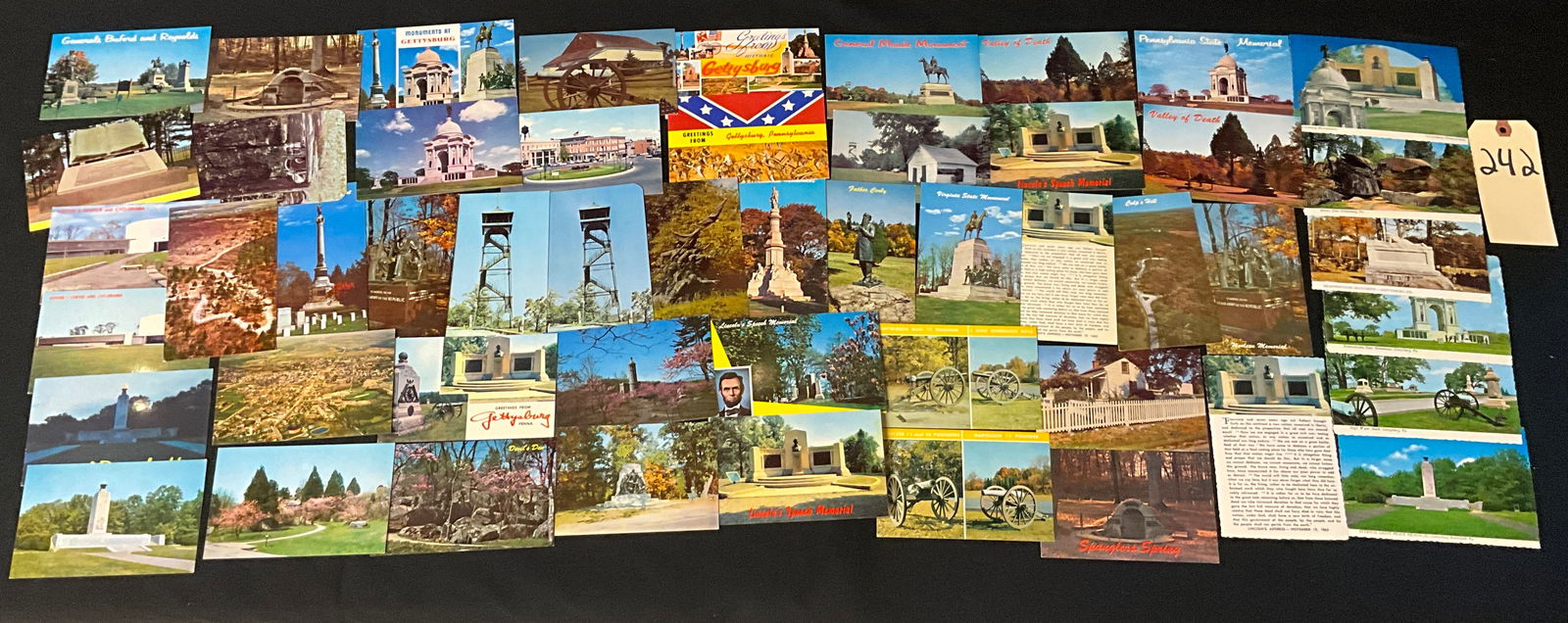 Gettysburg National Military Park, Vintage Postcard Collection, c. 1950s-1970s (1 of 4)