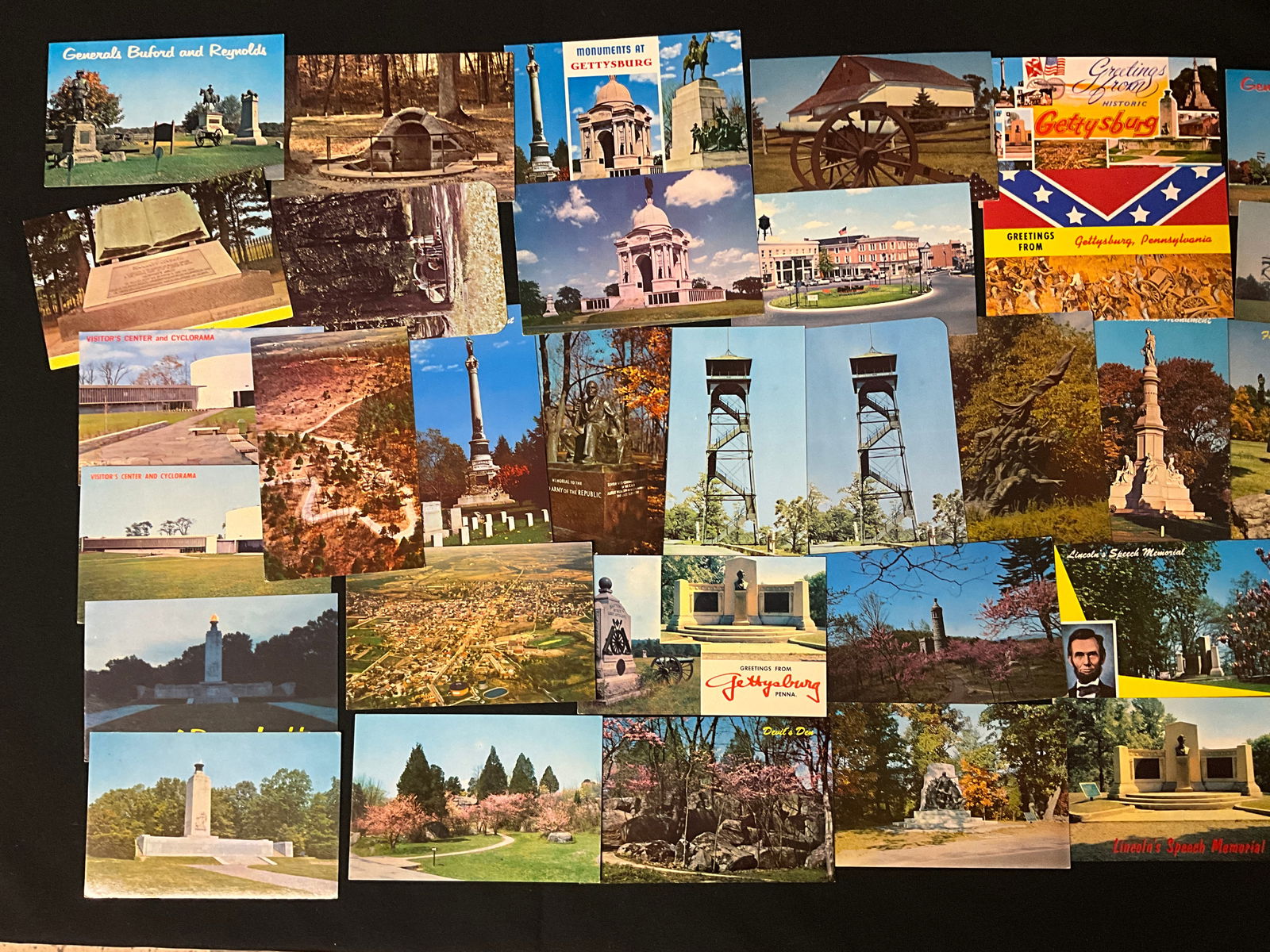 Gettysburg National Military Park, Vintage Postcard Collection, c. 1950s-1970s - 3