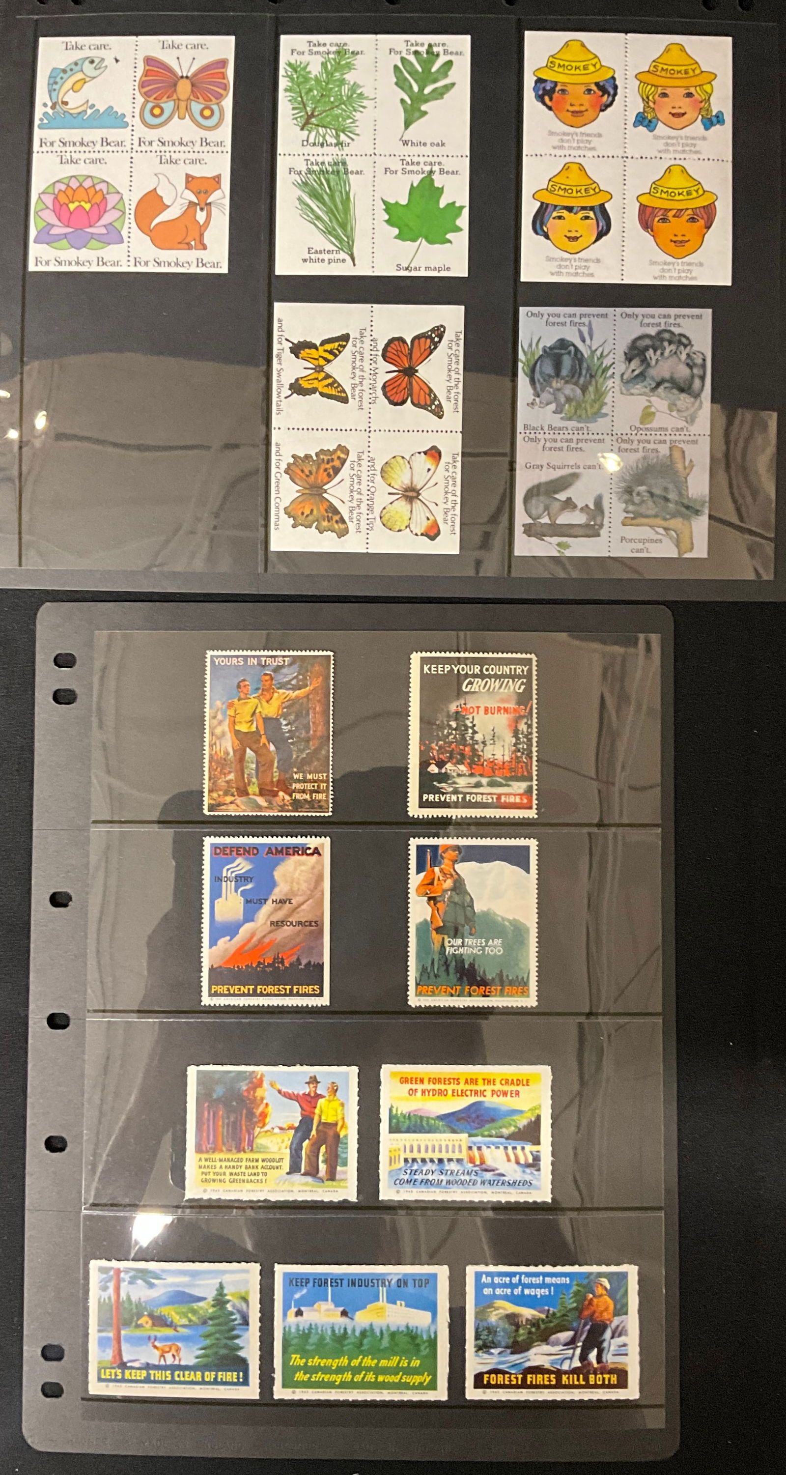 US & CA 1943-70s Forest Fire Prevention Label Collection - 4