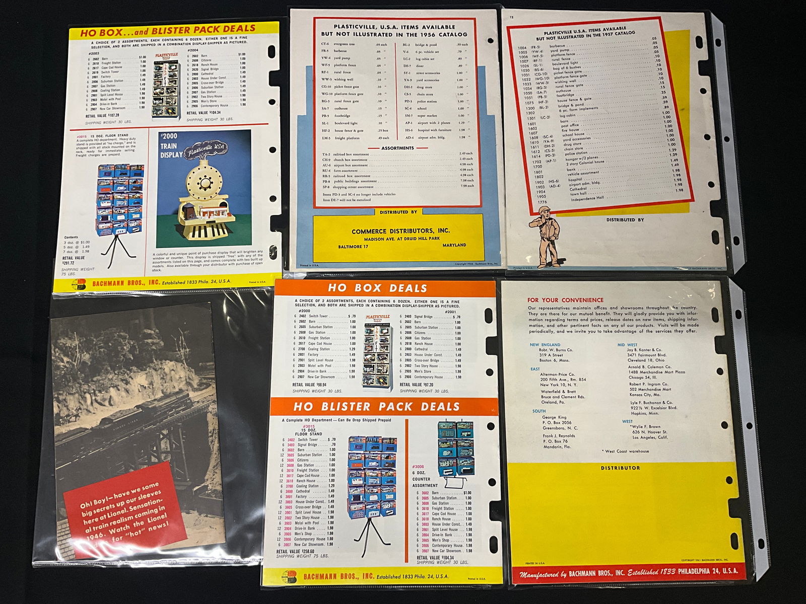 Collection of Vintage Plasticville and Lionel Model Train Catalogs, 1954-1967 - 4