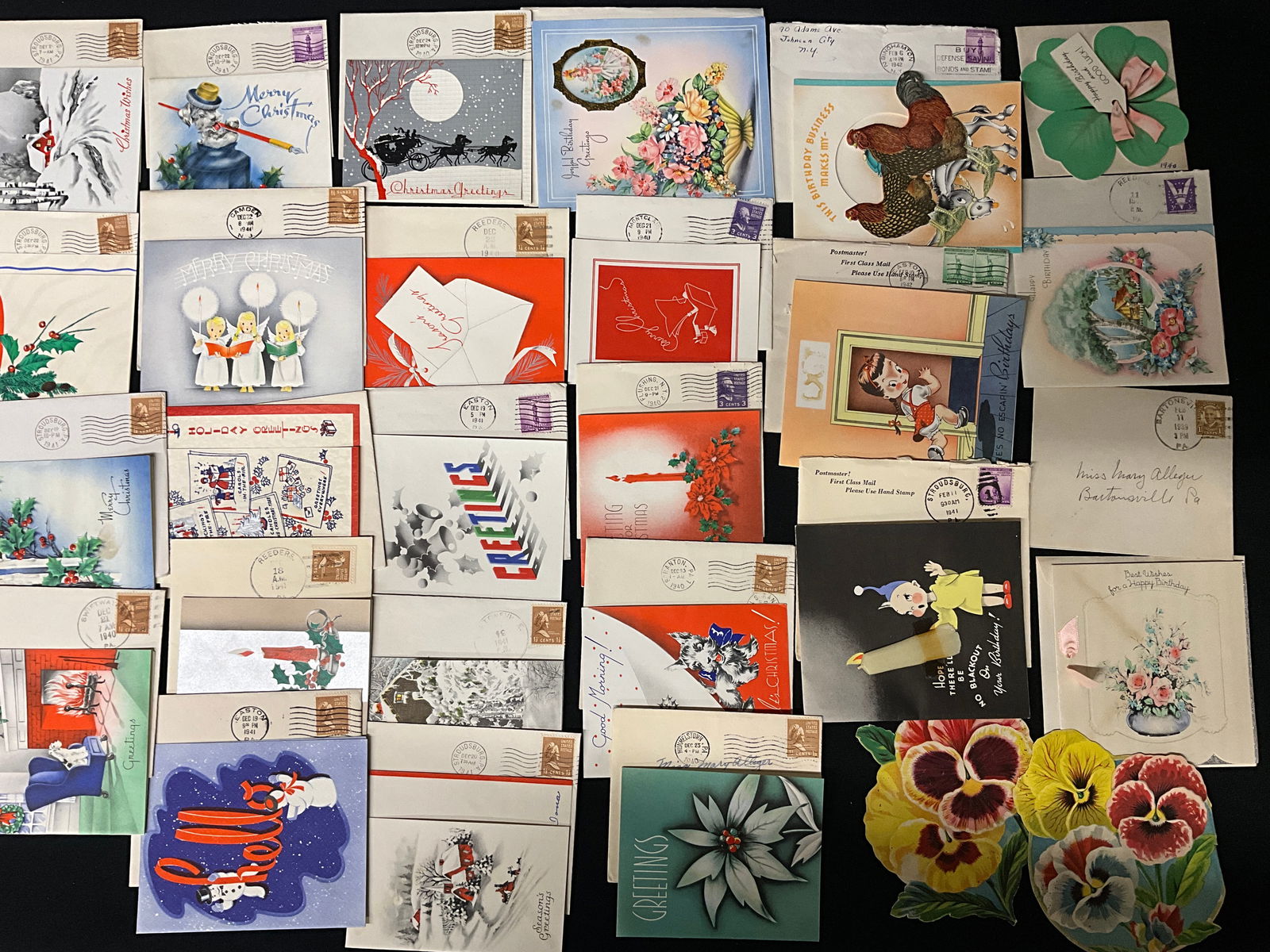 A Collection of Vintage Holiday and Birthday Greeting Cards - 2