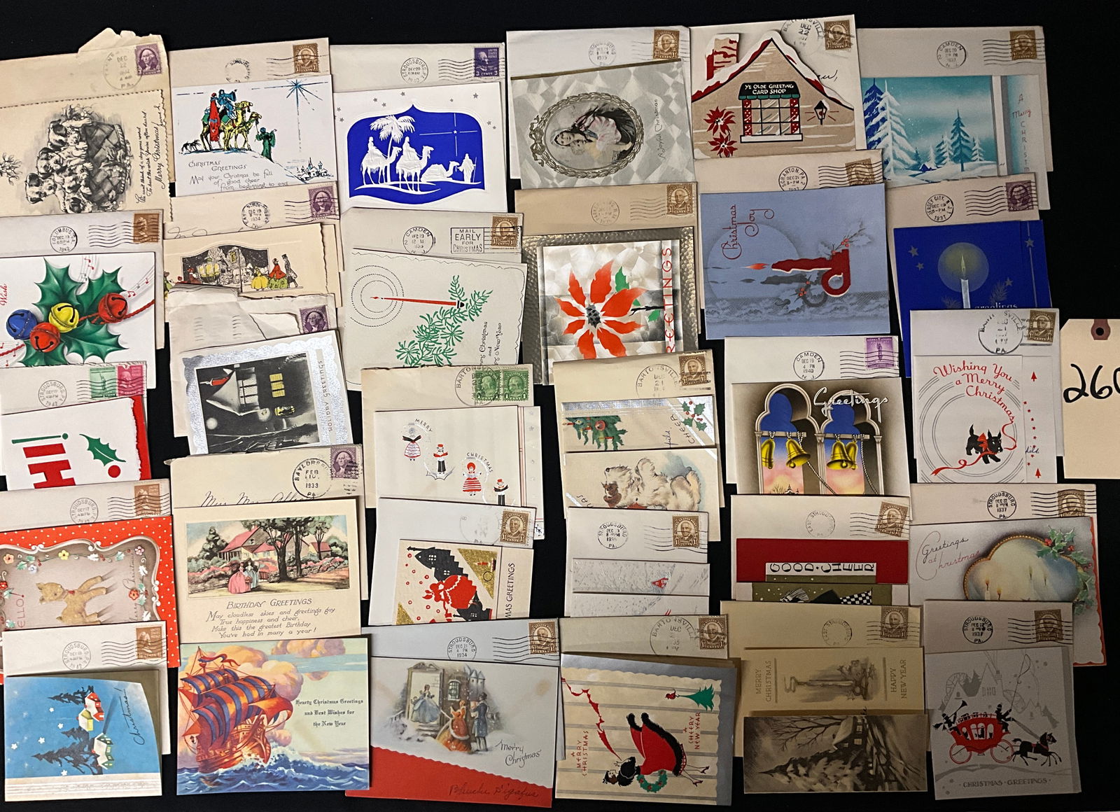 Vintage Holiday and Occasional Greeting Cards, Collection, c. 1933-1943 - 2