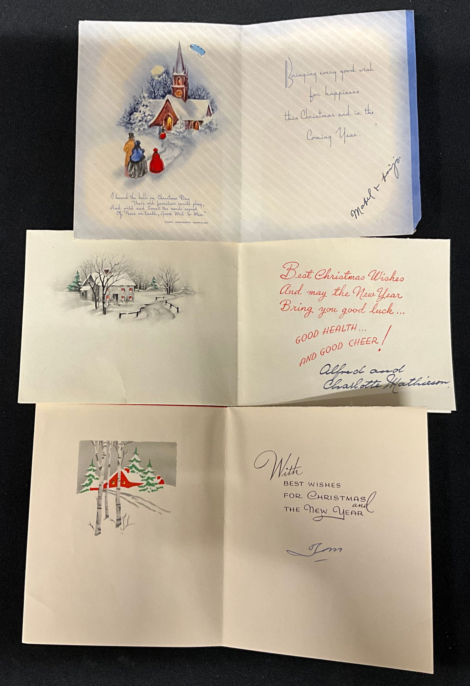 Vintage Mid-Century Christmas Greeting Cards Lot, Circa 1940s-1960s - 4