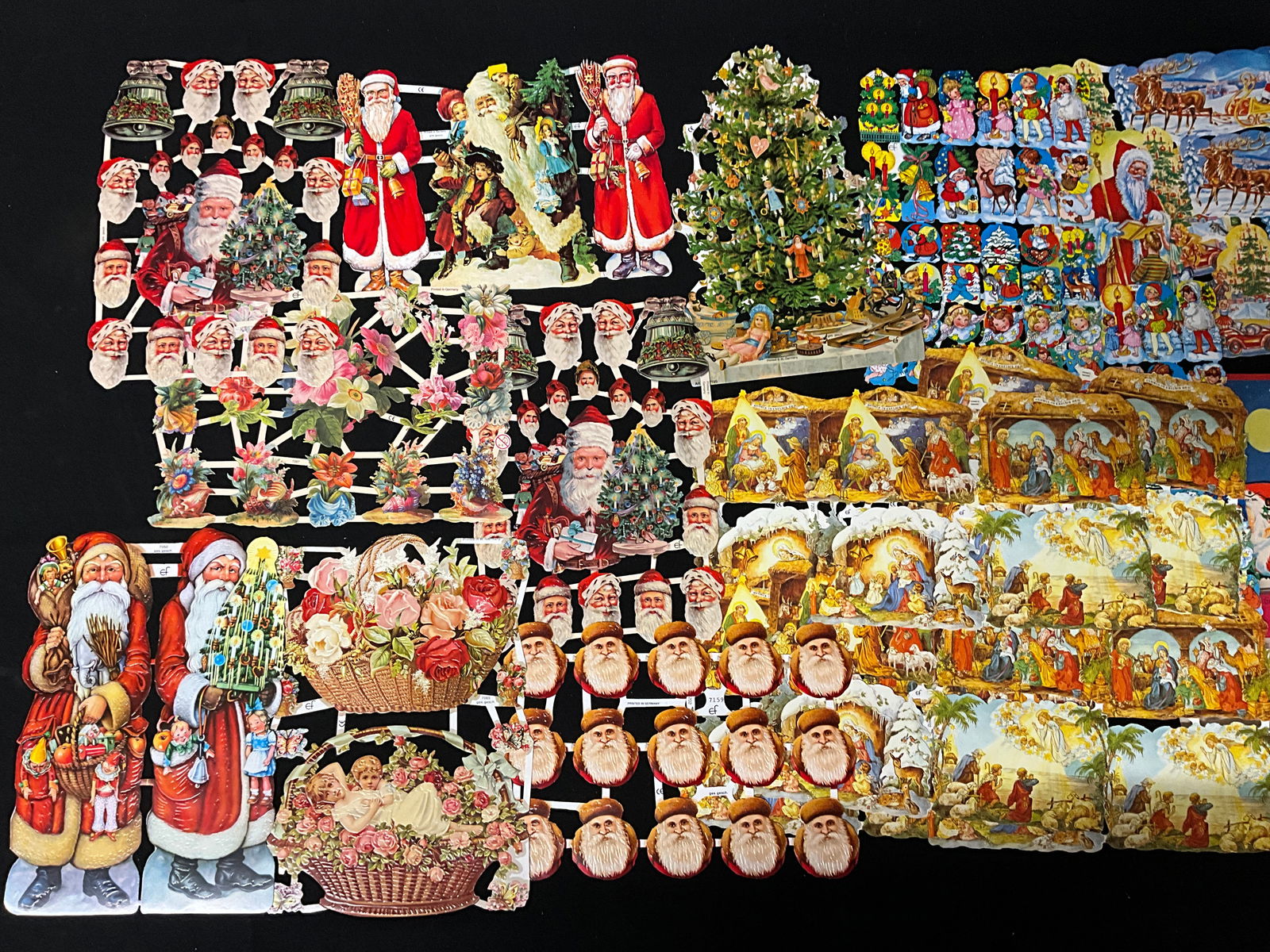 Vintage Christmas Ephemera, Die-Cut Scraps and Cards, Mid-to-Late 20th Century - 2