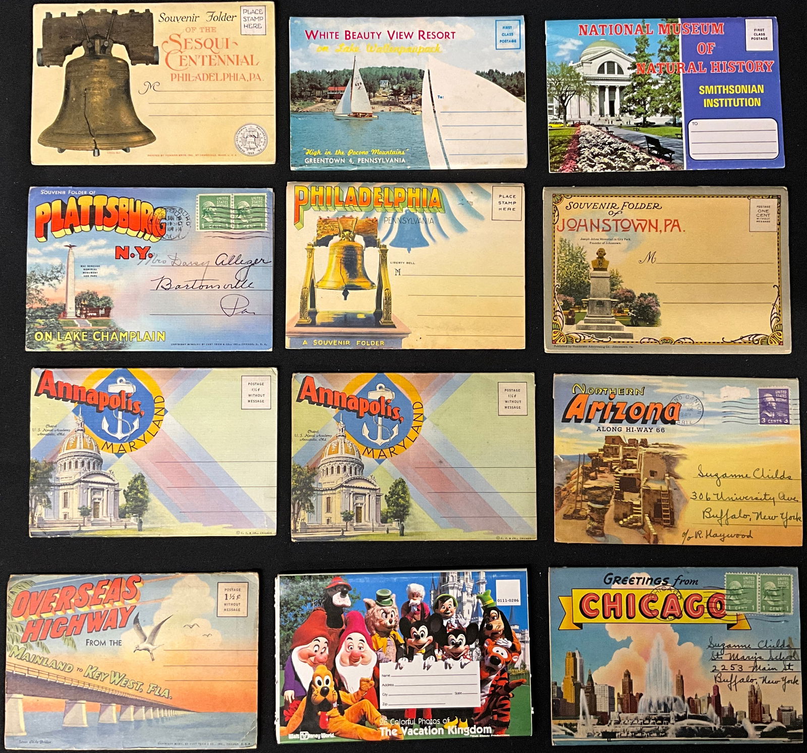 Collection of 20 Vintage Souvenir Postcard Folders and Postcards, c. 1920s-1970s - 3
