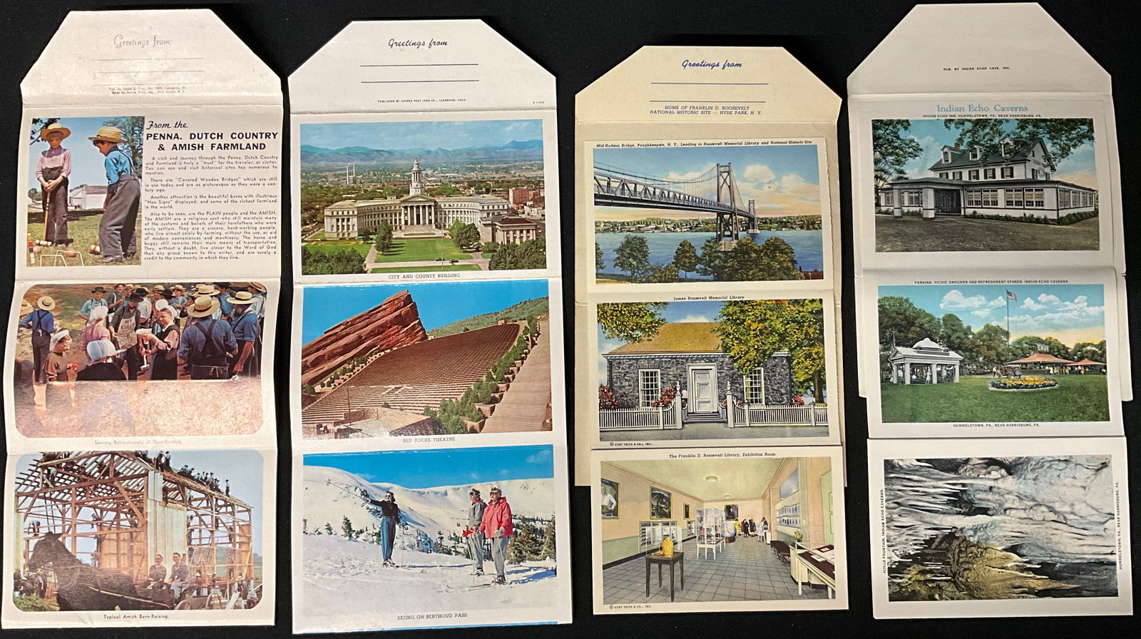 Mid-Century American Travel Souvenir Postcard Folders and Booklets, Lot of 18, circa 1940-1965 - 4