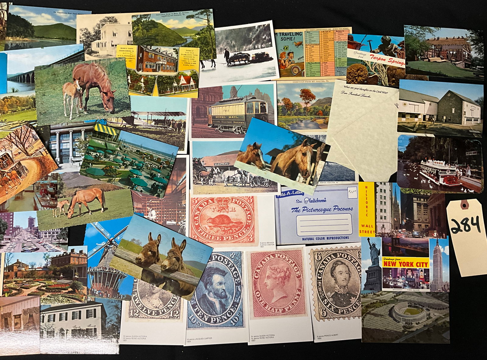 Large Collection of Vintage Postcards and Ephemera, 1940s-1960s (1 of 3)