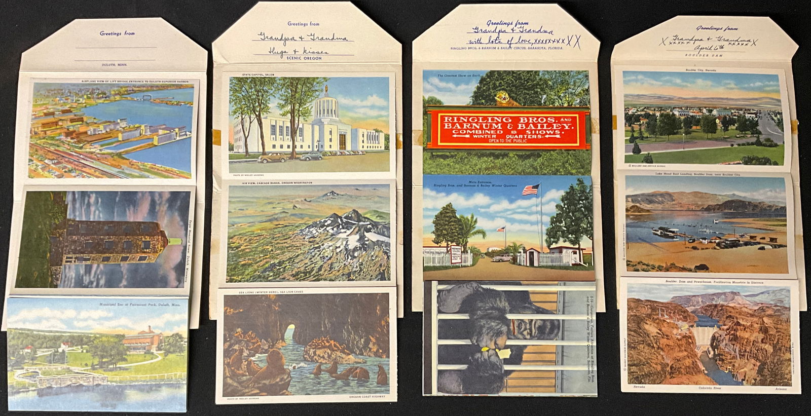 United States Travel and Tourism, Souvenir Postcard Folders, c. 1947-1949 - 5