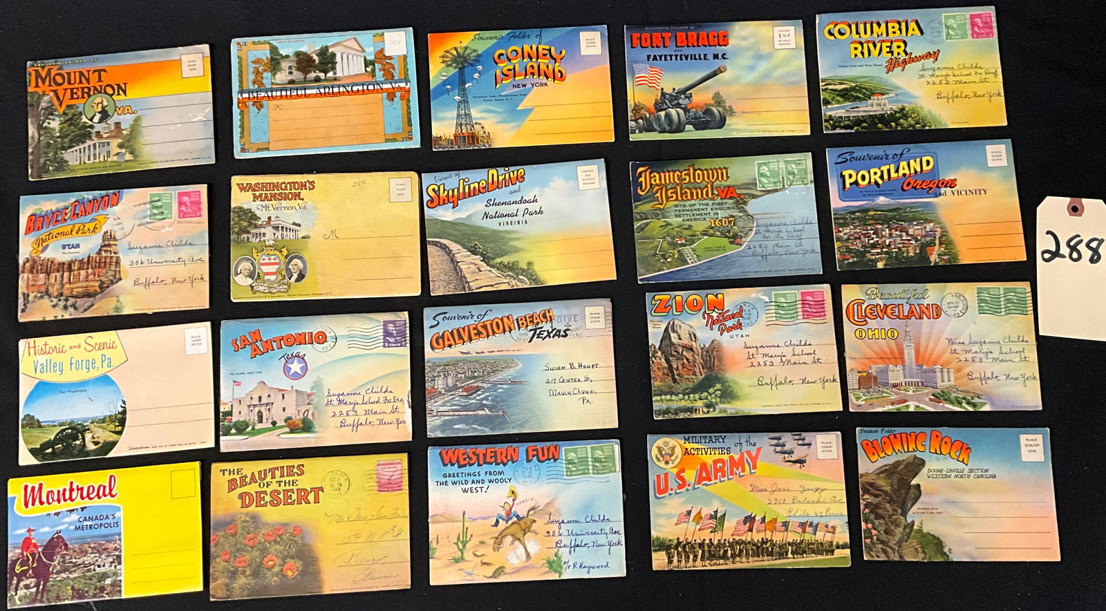 North American Travel and Military Souvenir Postcard Folders (1 of 5)