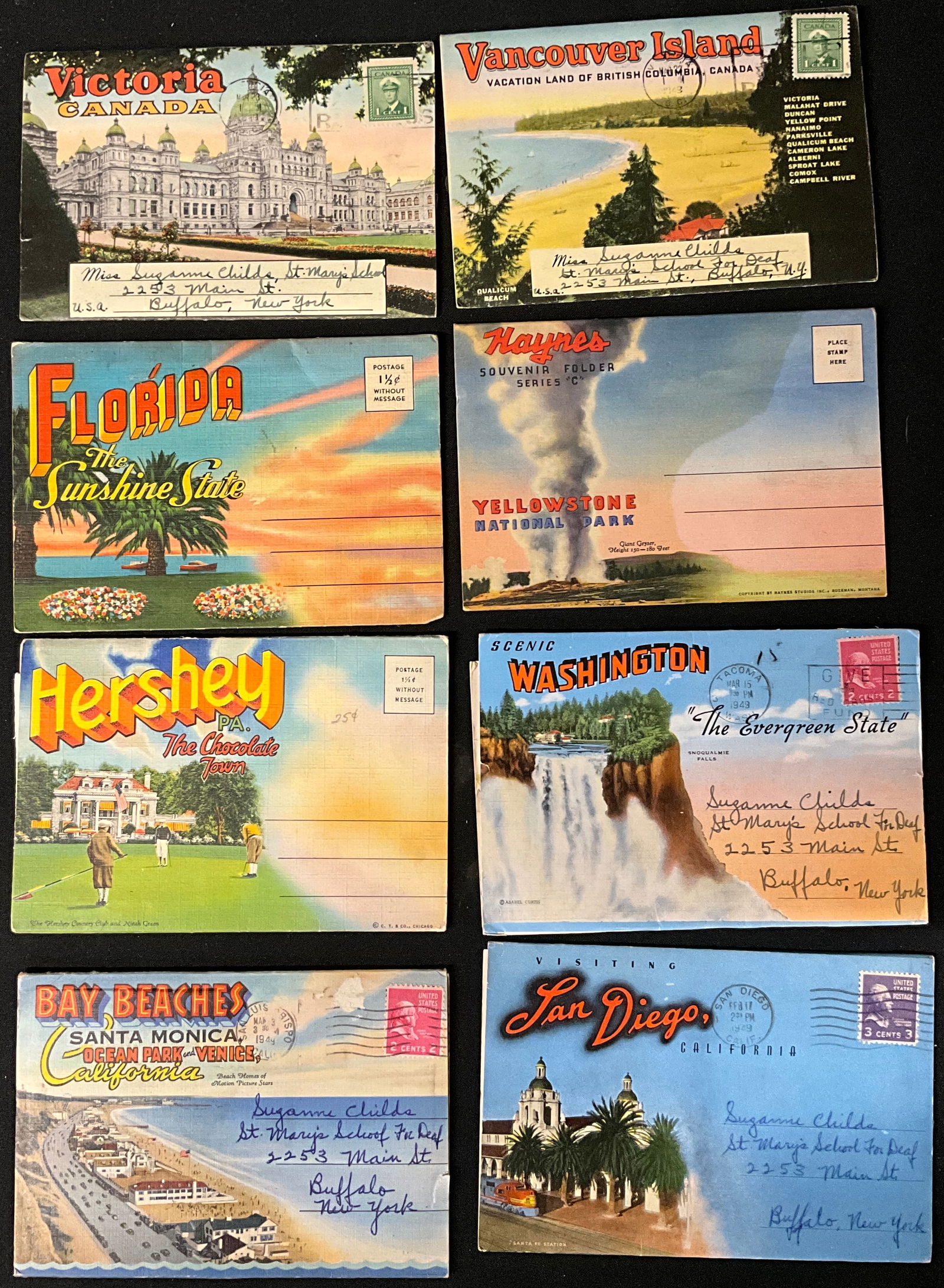 Mid-Century Souvenir Travel Folders and Postcards Collection, 18 Items, 1943-1949 - 2